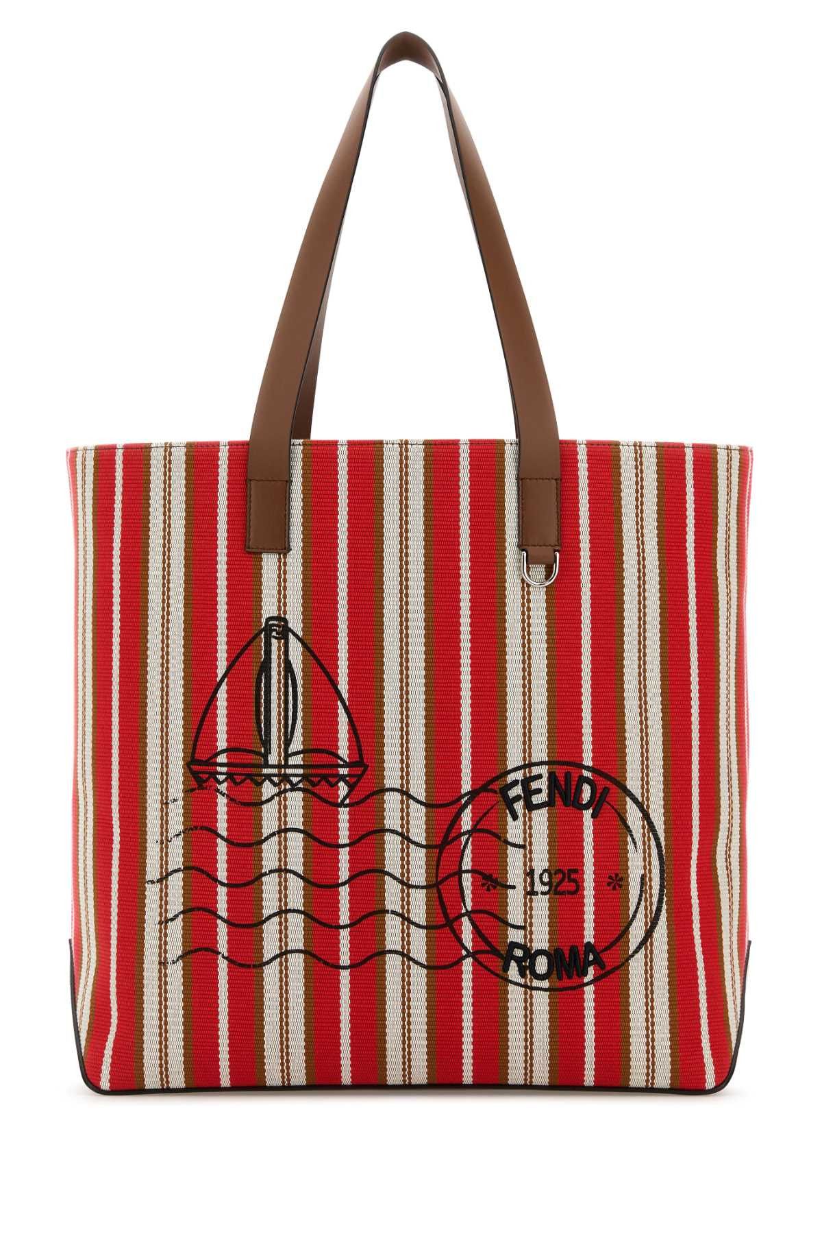 Fendi Embroidered Canvas Shopping Bag Size ONE SIZE - 1 Thumbnail