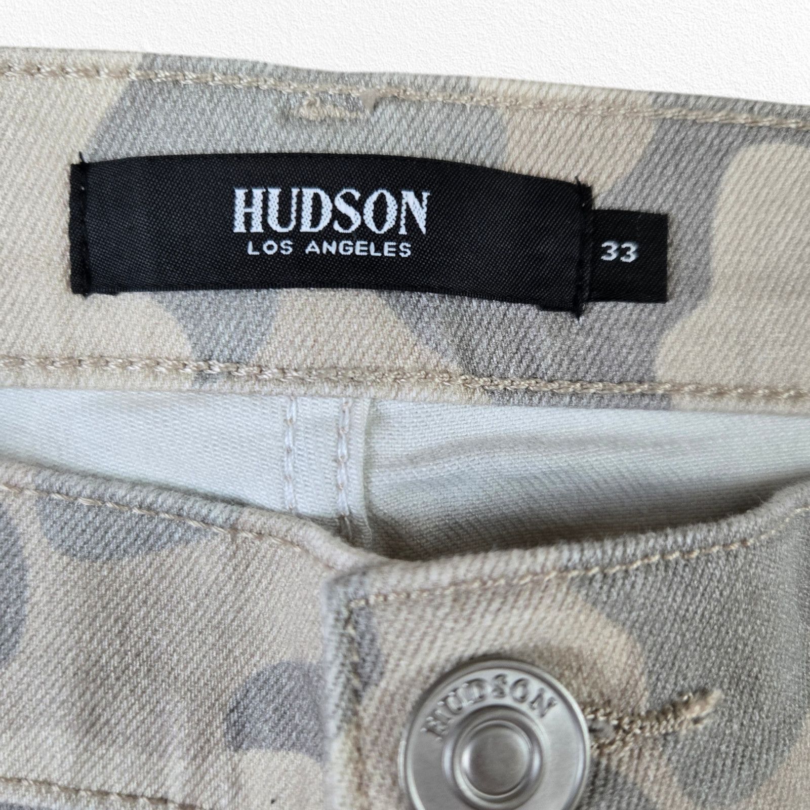 Hudson Hudson Nico Camo Straight Leg Jeans Size 33 Size 33" - 7 Thumbnail