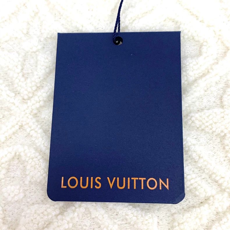 Louis Vuitton Louis Vuitton 24 cream-embossed logo full-print wool crewn Size S / US 4 / IT 40 - 6 Thumbnail