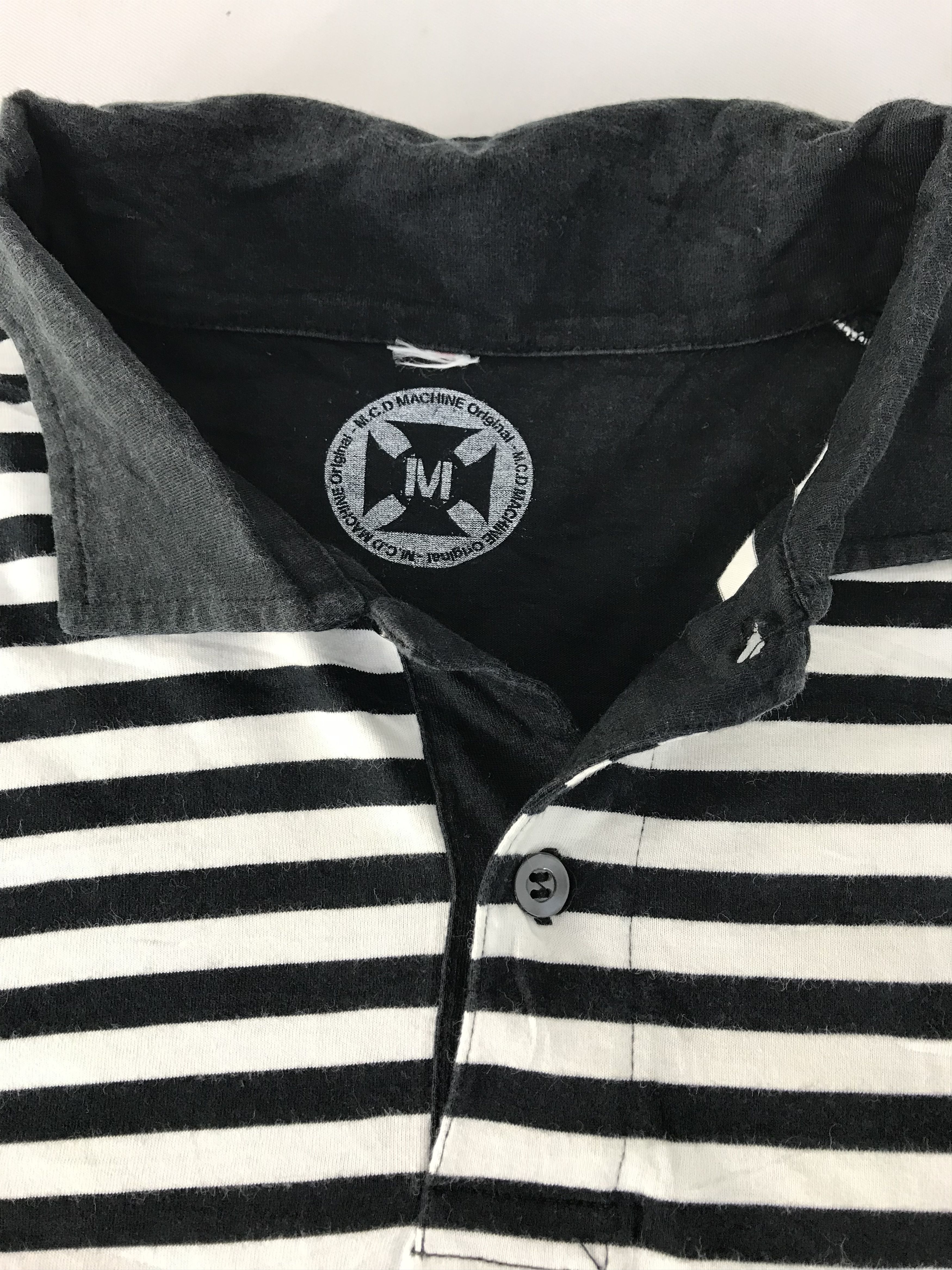 Japanese Brand MCD More Core Division 69 The Babylon Striped Tee Polo Size US M / EU 48-50 / 2 - 4 Thumbnail