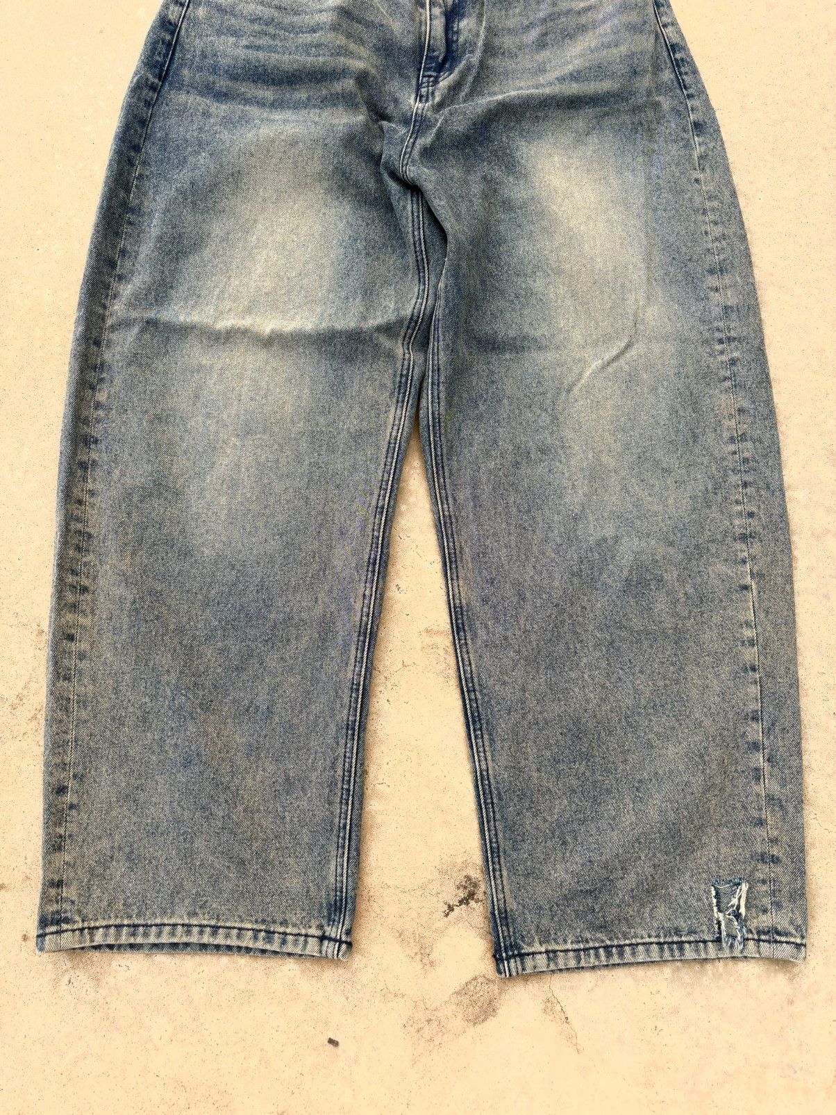 If Six Was Nine Rare DEEP SENSE Design Baggy Denim Blue Jeans Size US 34 / EU 50 - 9 Thumbnail