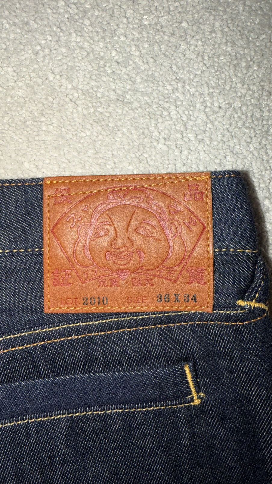 Evisu EVISU SS23 Graffiti Daruma Skinny Fit Jeans - Denim Blue Size US 36 / EU 52 - 6 Thumbnail