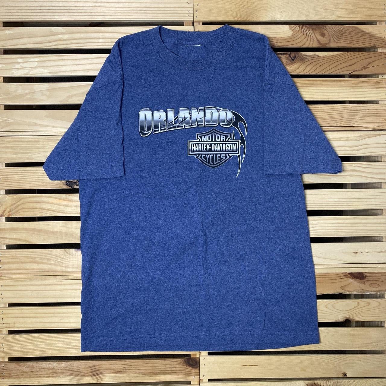 Harley Davidson Harley Davidson FL 2014 Navy Blue Biker Tee Size Large Size US L / EU 52-54 / 3 - 2 Thumbnail