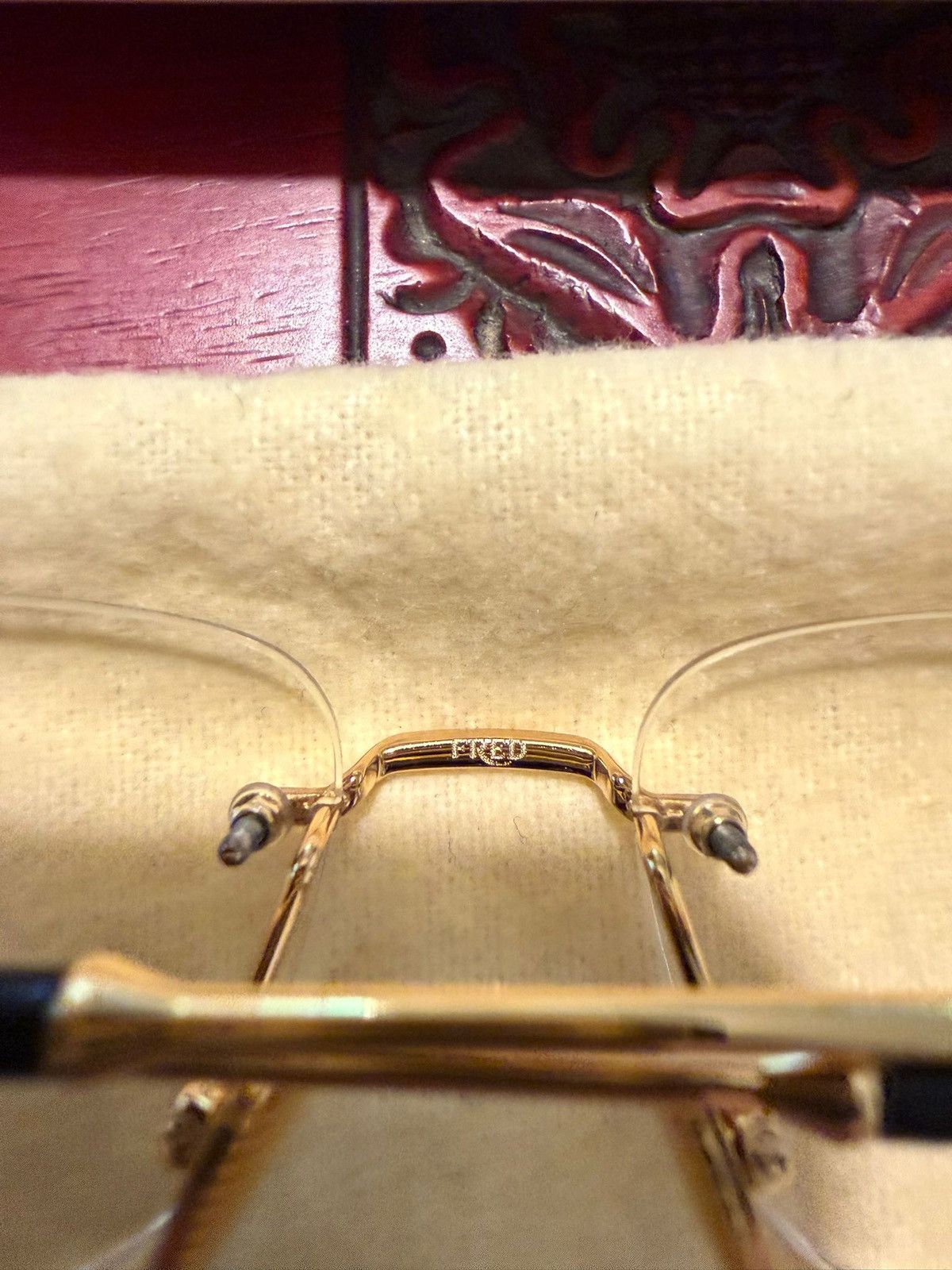FRED Fred Force 10 Rimless Sunglasses Gold Tone Size ONE SIZE - 3 Thumbnail