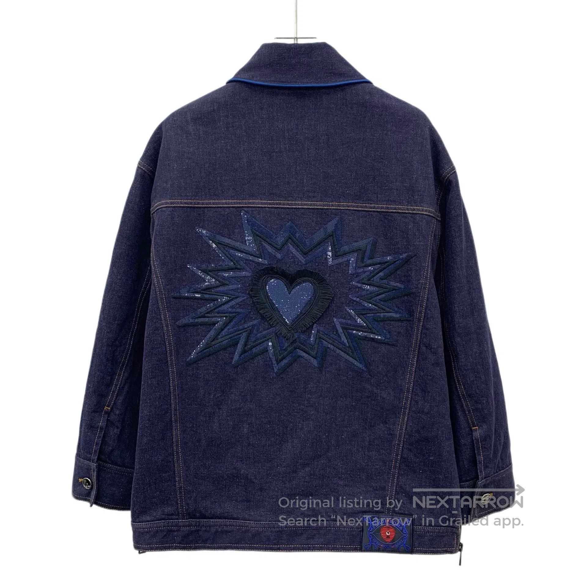 Fendi fendi deep blue heart sequin denim jacket. Size US M / EU 48-50 / 2 - 2 Thumbnail