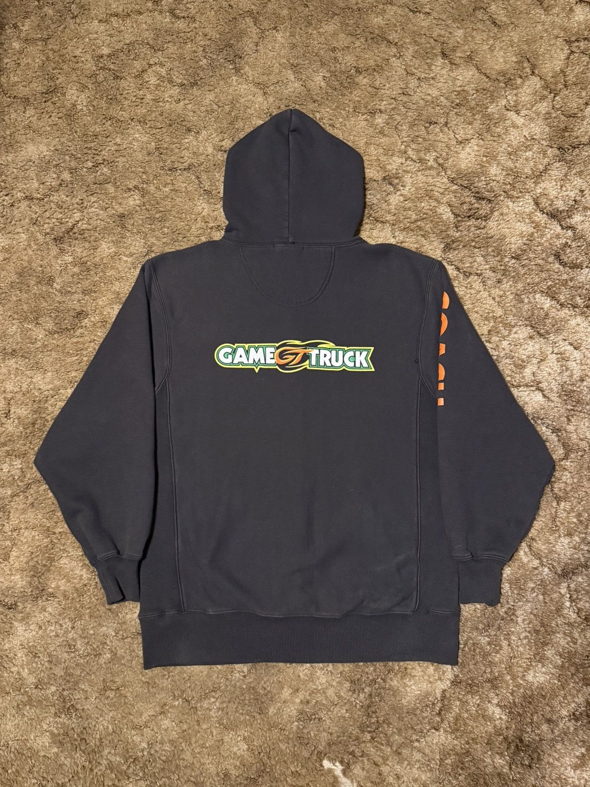 Vintage Y2K Game Truck Heavyweight Zip Up Hoodie Black Large Size US L / EU 52-54 / 3 - 1 Thumbnail