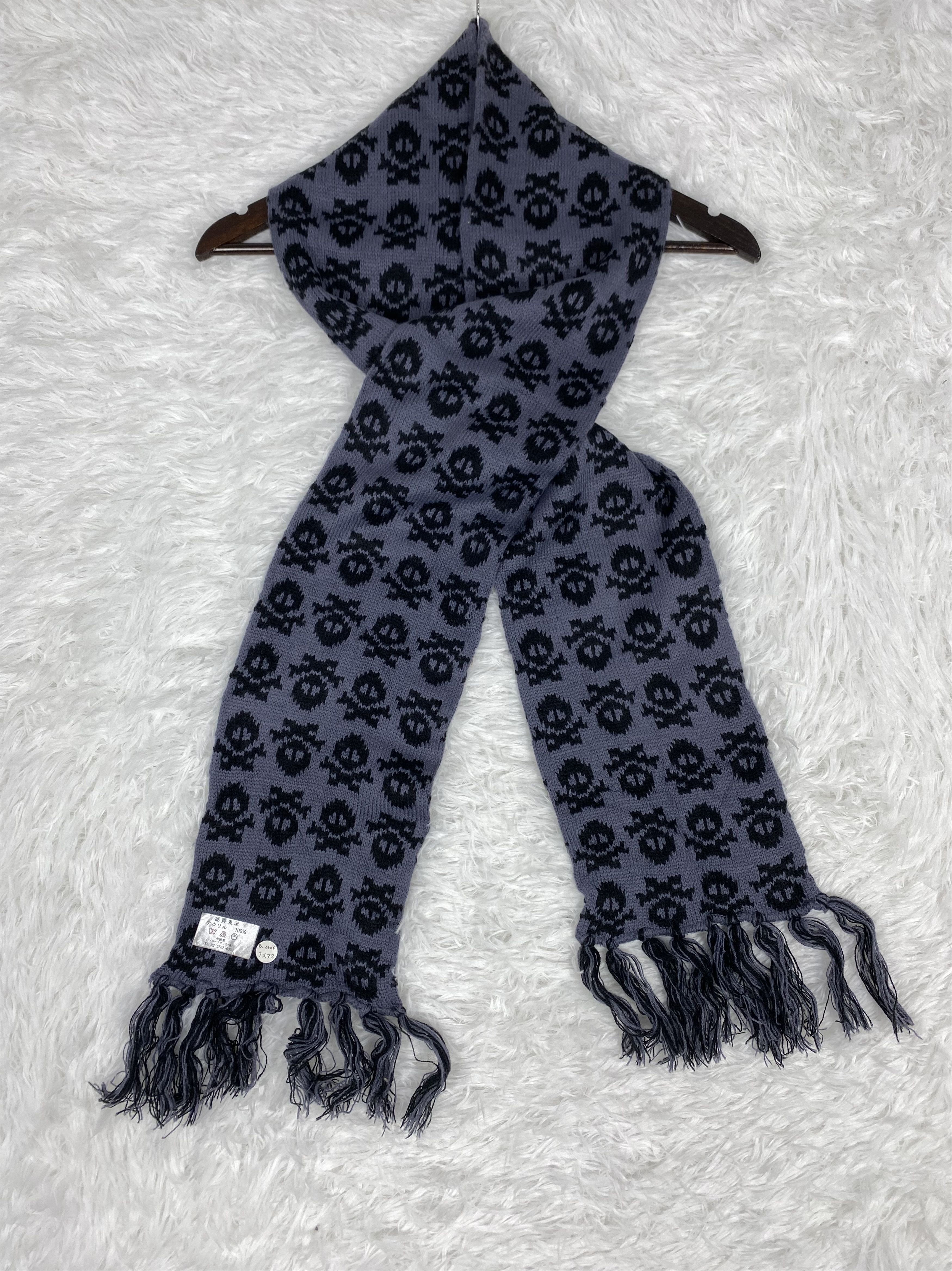 Vintage Vintage Skulls Scarf / Muffler Neckwear PM0106 Size ONE SIZE - 1 Thumbnail