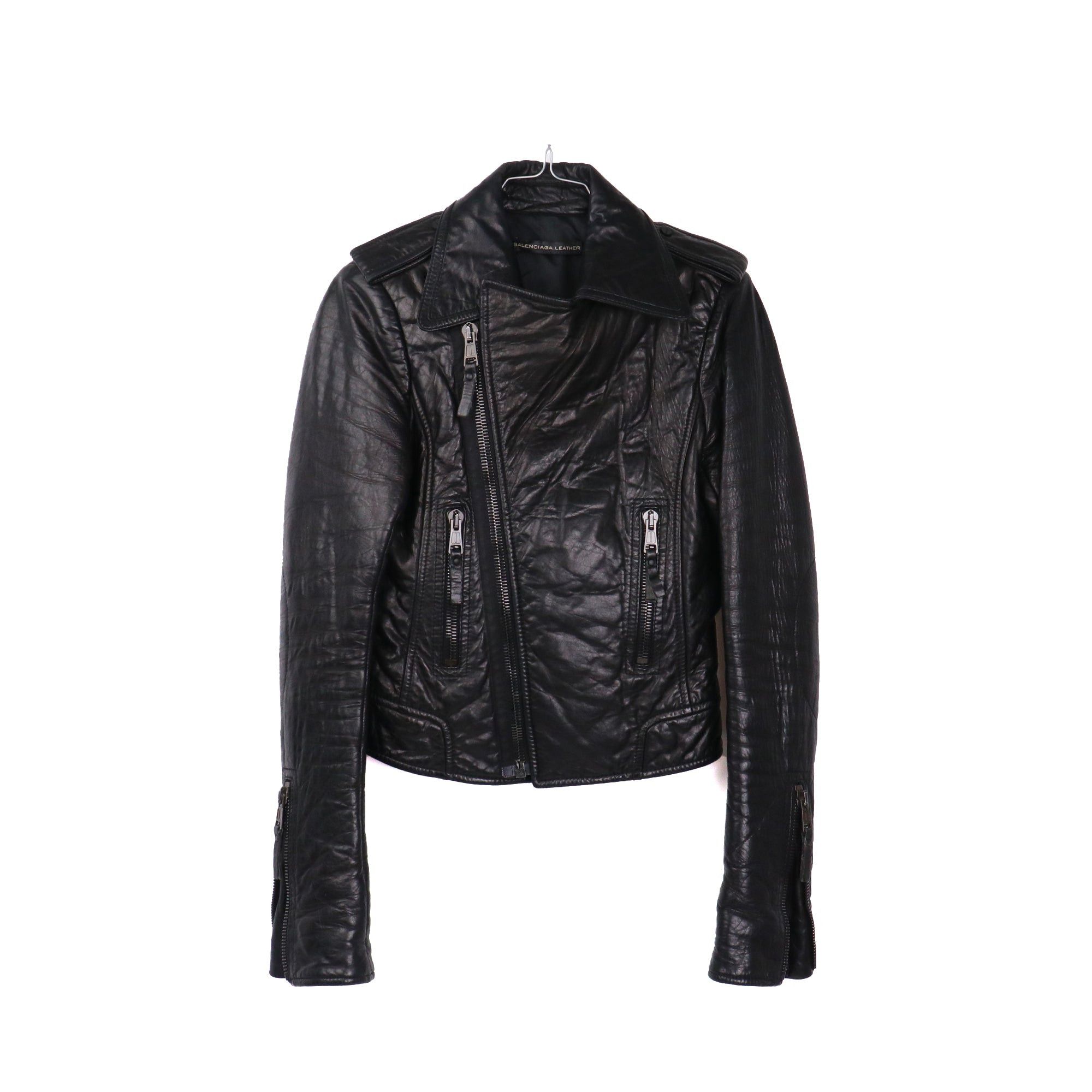 Balenciaga BALENCIAGA - Balenciaga jacket in black leather (T36) Size XS / US 0-2 / IT 36-38 - 1 Thumbnail