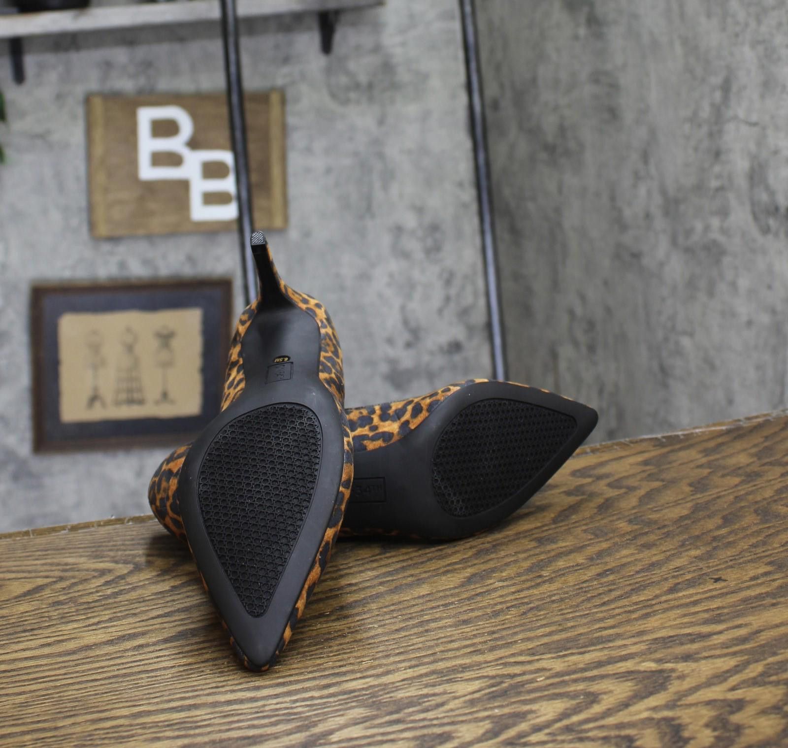 Other On 34th Pointed-toe Slip-on Pumps Leopard Micro Brown 6.5m Size US 6.5 / IT 36.5 - 5 Thumbnail