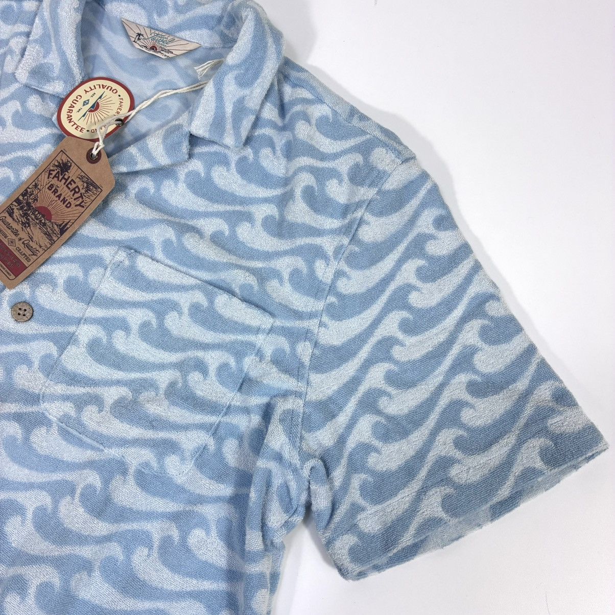 Faherty Faherty Cabana Towel Terry Surf Shirt Endless Peaks Blue M Size US M / EU 48-50 / 2 - 7 Thumbnail