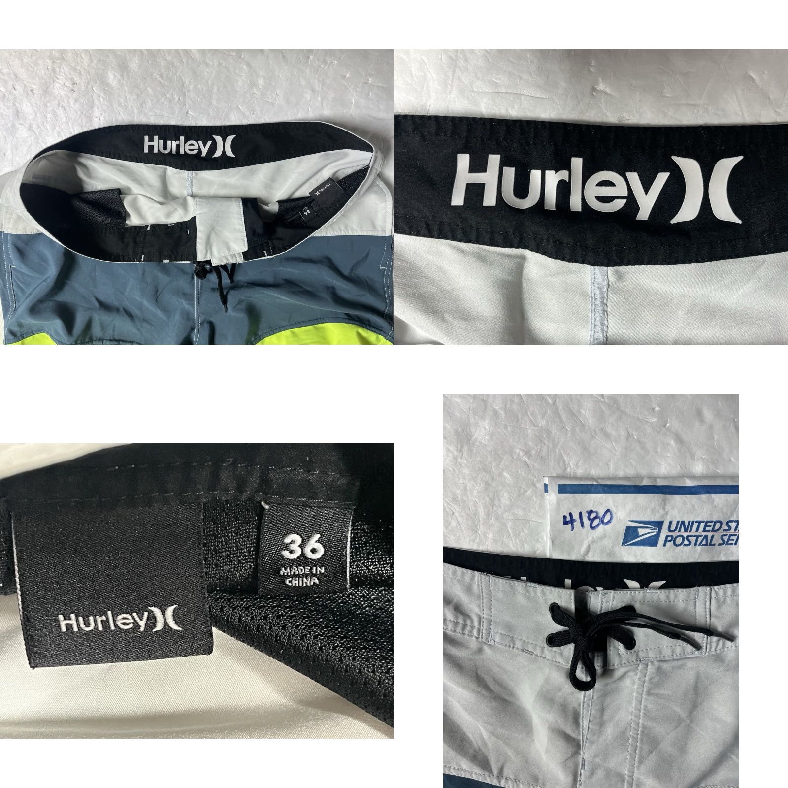 Hurley Hurley Board Shorts Men 36 Multicolor Geometric Logo Drawstring Beach Casual Regular Fit Size US 36 / EU 52 - 8 Thumbnail