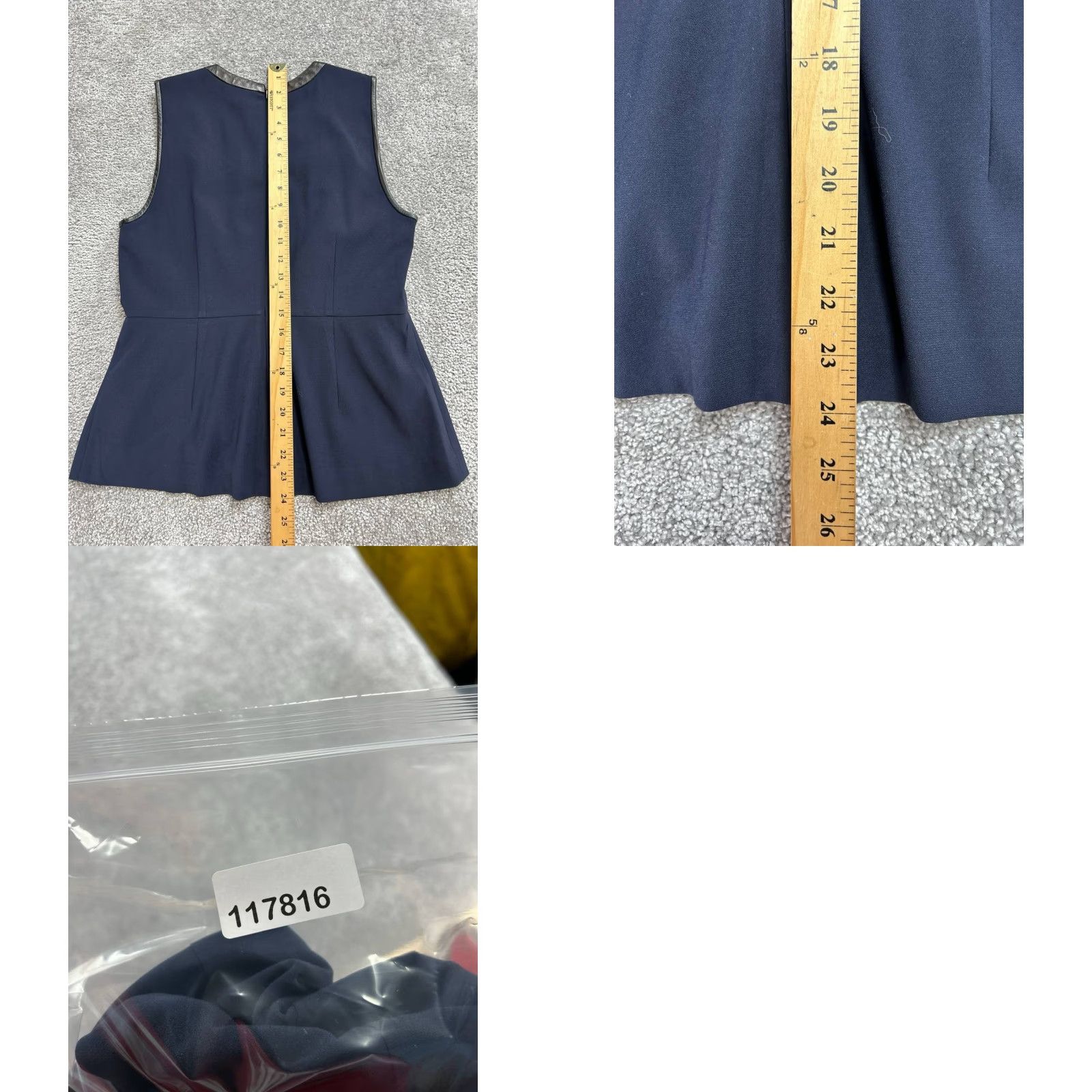 Madewell Madewell Dress Womens 6 Fit & Flare Sleeveless Blue Leather Detail Zip Back Casual Party/Cocktail Short Dress Womens Size M / US 6-8 / IT 42-44 - 8 Thumbnail