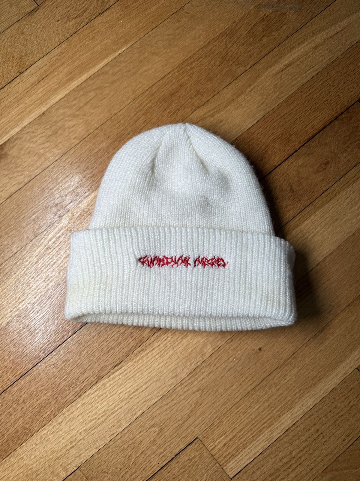 Guardian Angel Guardian Angel Metallica Type Logo Beanie White / Red Size ONE SIZE - 1 Thumbnail