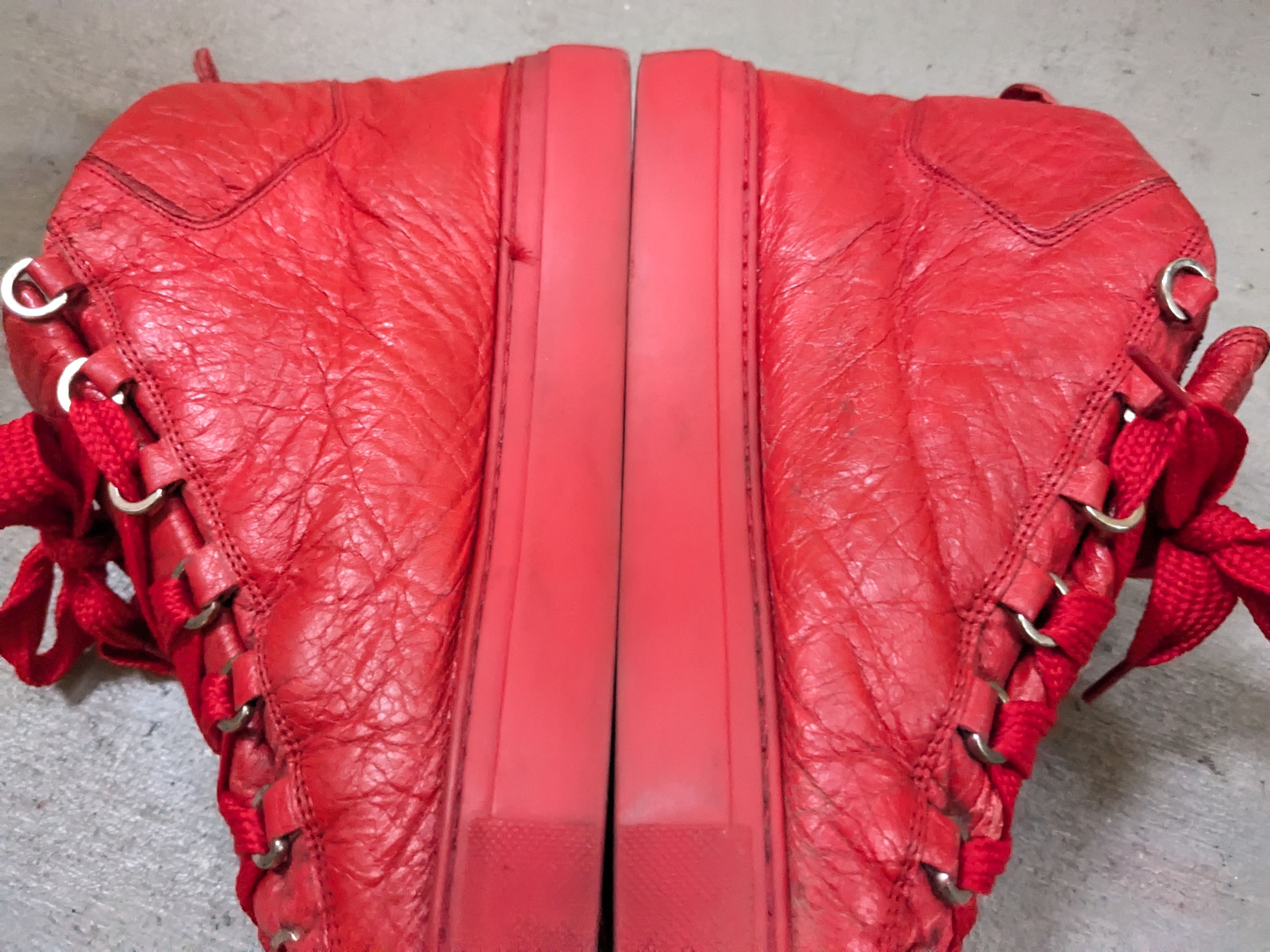 Balenciaga Balenciaga Arena Red 11 Leather High Tops Size US 11 / EU 44 - 10 Thumbnail