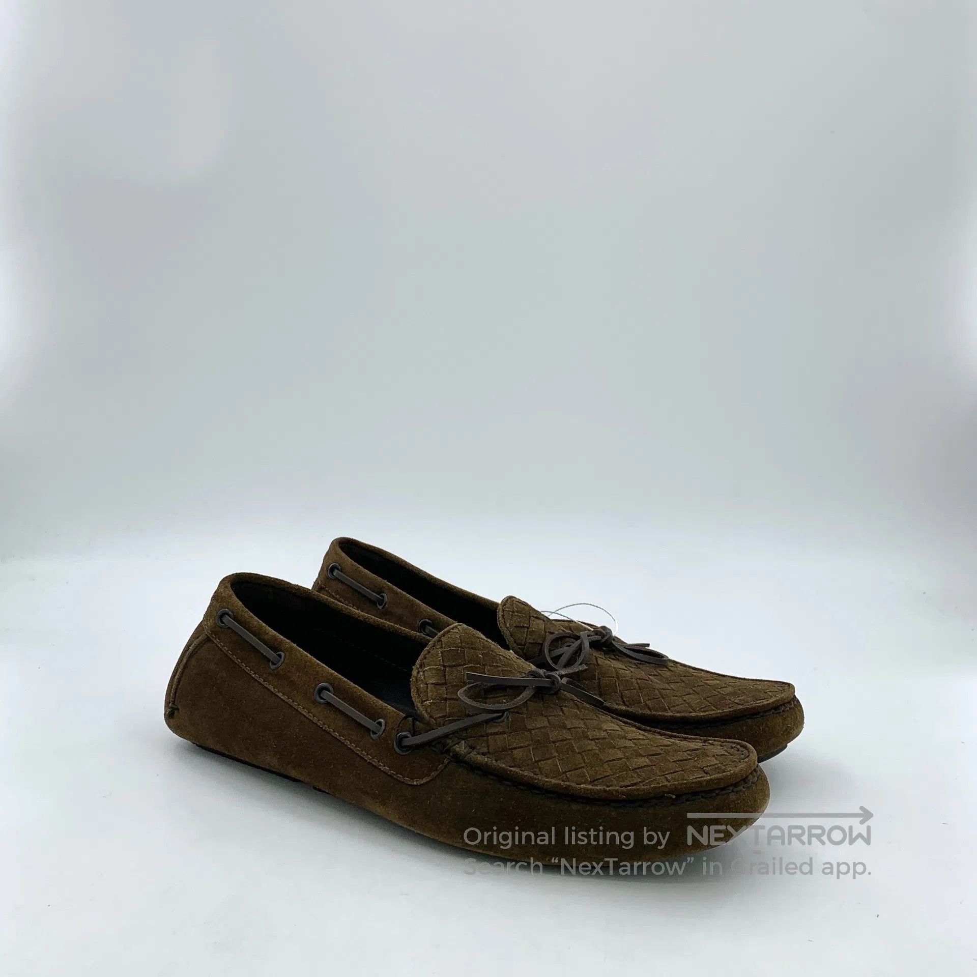Bottega Veneta Bottega Veneta Dark green woven drawstring bow casual flat Size US 9.5 / EU 42-43 - 2 Thumbnail