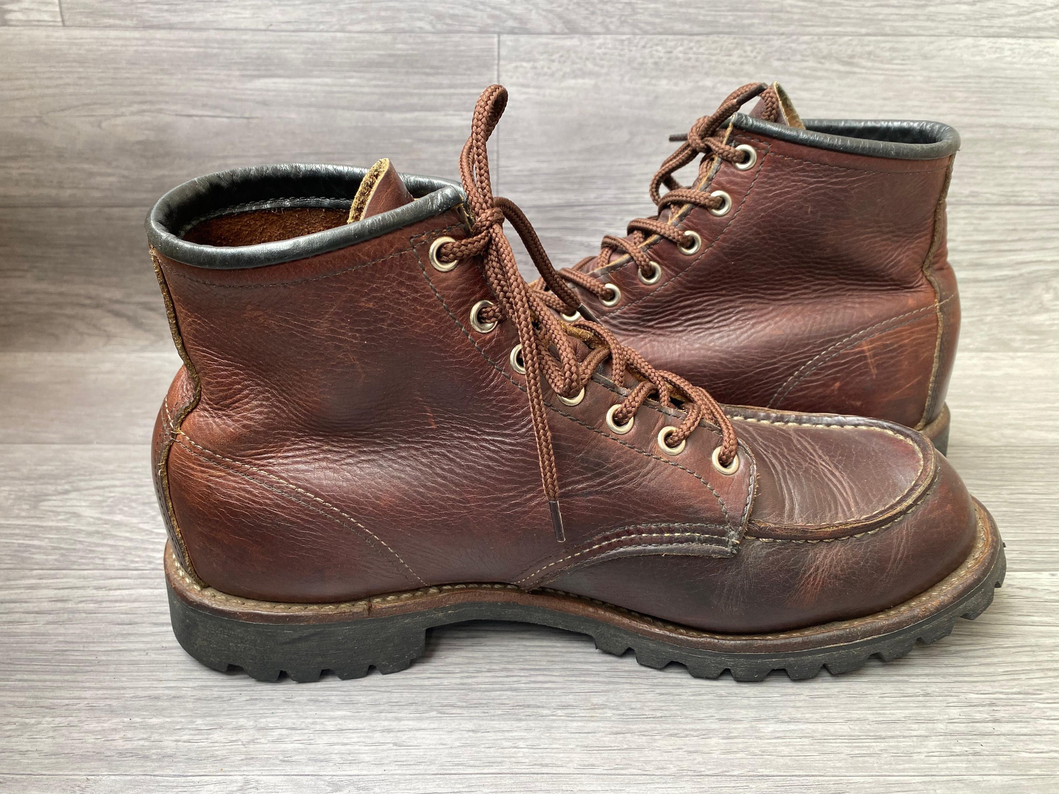 Other Redwing Moc-Toe Brown Leather Boots Size US 10.5 / EU 43-44 - 4 Thumbnail