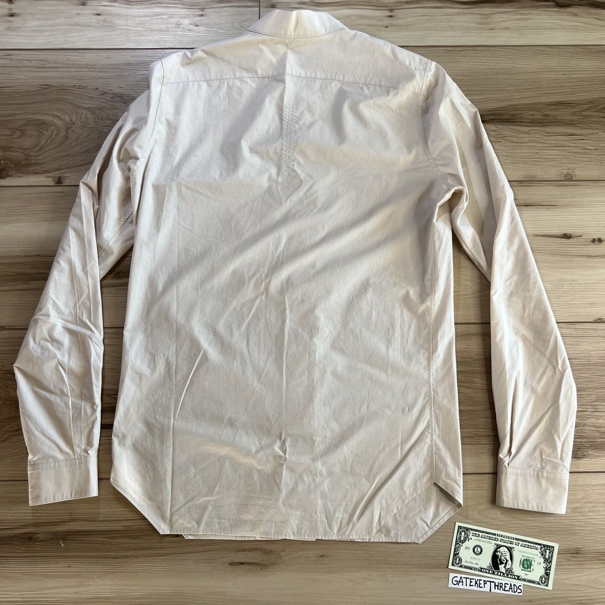 Rick Owens Rick Owens Tecuatl SS20 Pearl Collarless Button Down Shirt Size US M / EU 48-50 / 2 - 10 Thumbnail