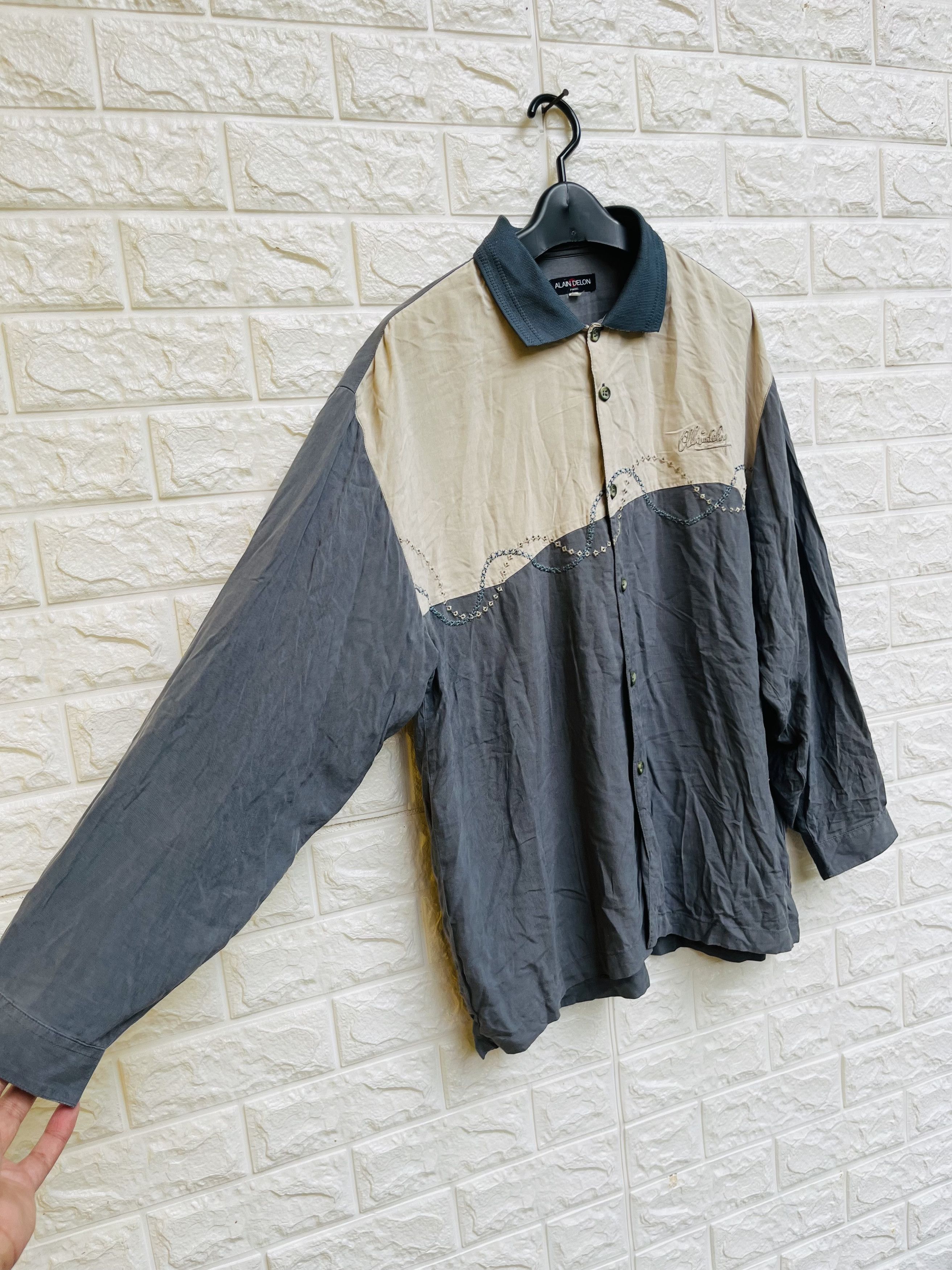 ALAIN DELON × Vintage Vintage Alain Delon Rayon Japanese Designer Fashion Style Size US L / EU 52-54 / 3 - 4 Thumbnail