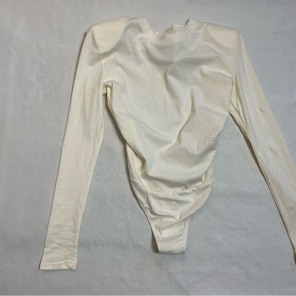 Other NWT New Danielle Bernstein Open Back Cotton Ivory Bodysuit Size XS / US 0-2 / IT 36-38 - 6 Thumbnail