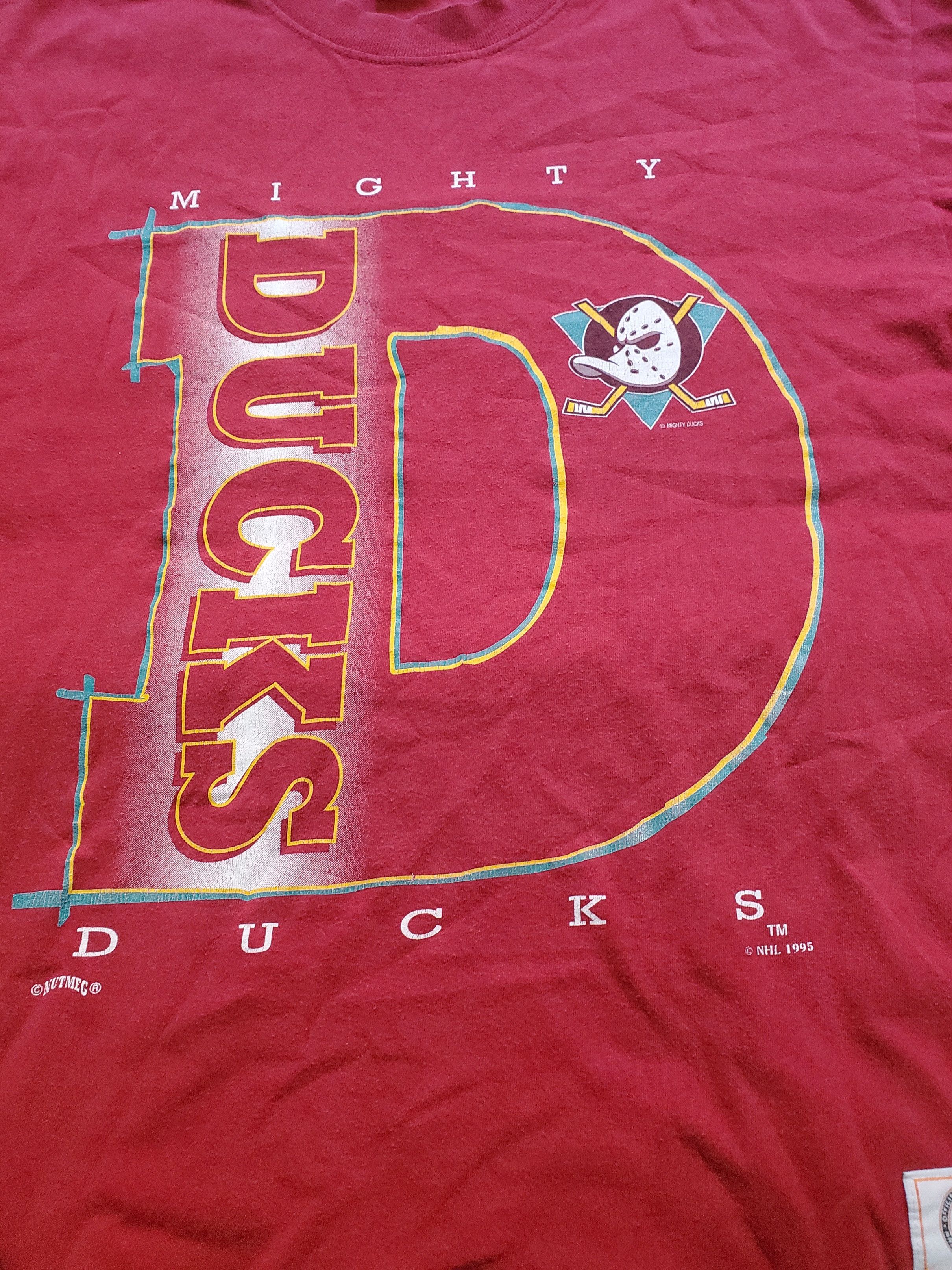Nutmeg mighty ducks 1995 vintage nutmeg tshirt Size US XL / EU 56 / 4 - 4 Thumbnail