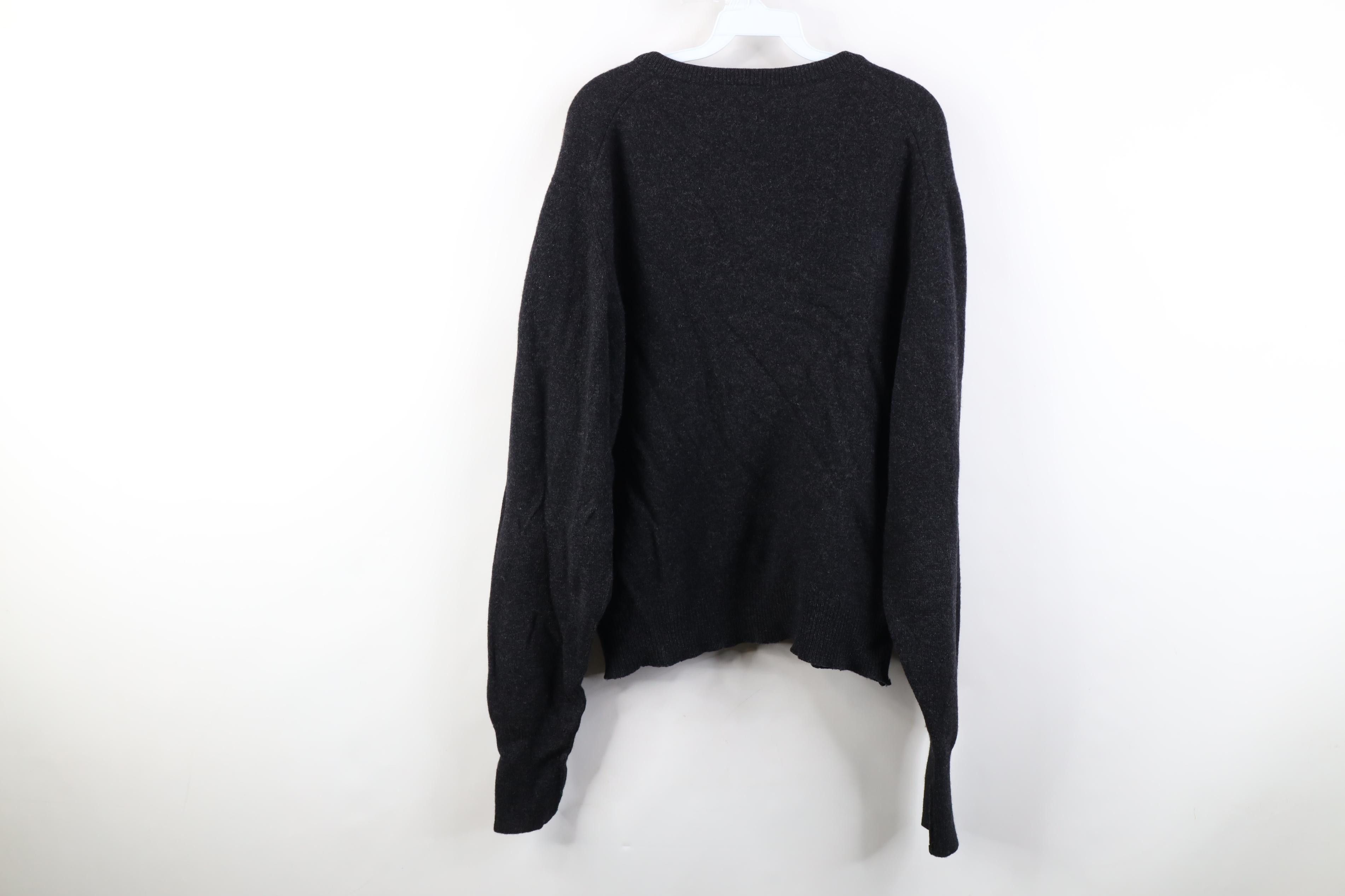 Vintage Vintage 90s Streetwear Blank Lambswool Knit Sweater Gray Size US L / EU 52-54 / 3 - 10 Thumbnail
