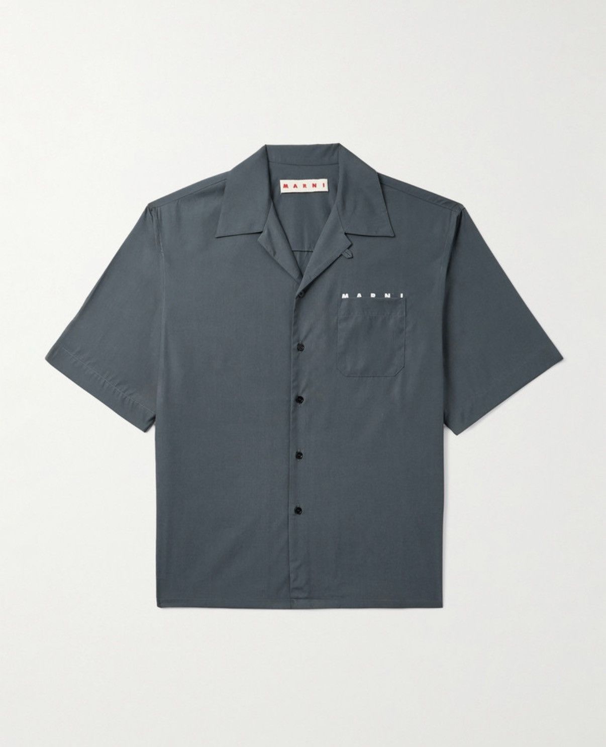 Marni MARNI Convertible collar logo print- Cotton Poplin Shirt Size US L / EU 52-54 / 3 - 9 Thumbnail