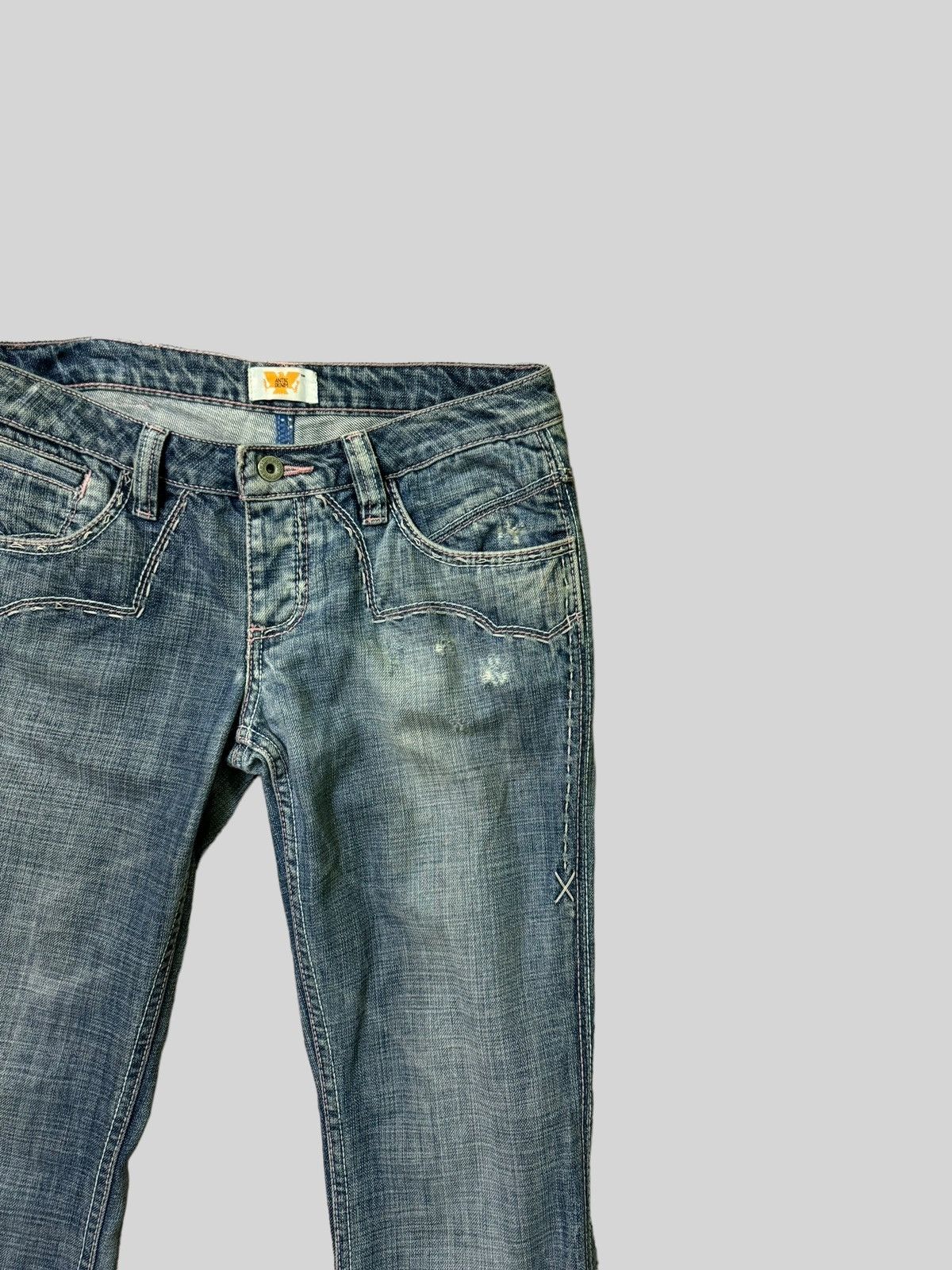 If Six Was Nine × Japanese Brand × Le Grande Bleu (L.G.B.) Flared Antik denim Low Waist embroidery Bootcut Denim Size US 30 / EU 46 - 5 Thumbnail