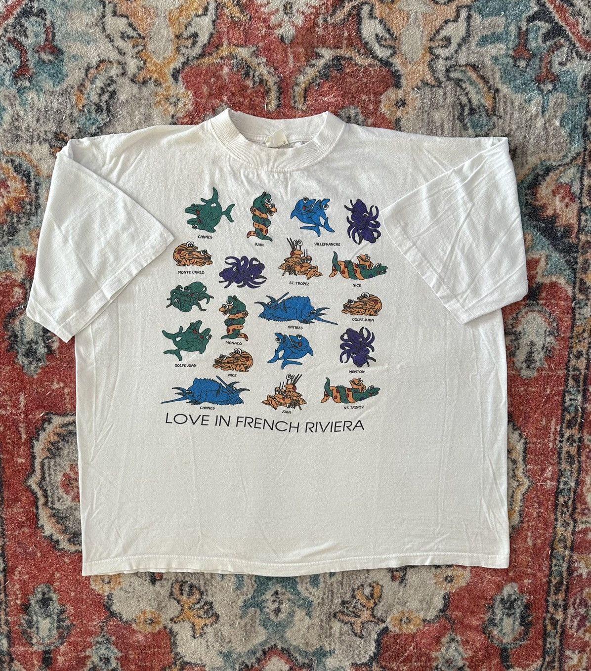 Vintage Vintage 90s Love In French Riviera Animals Sex T-Shirt | Grailed