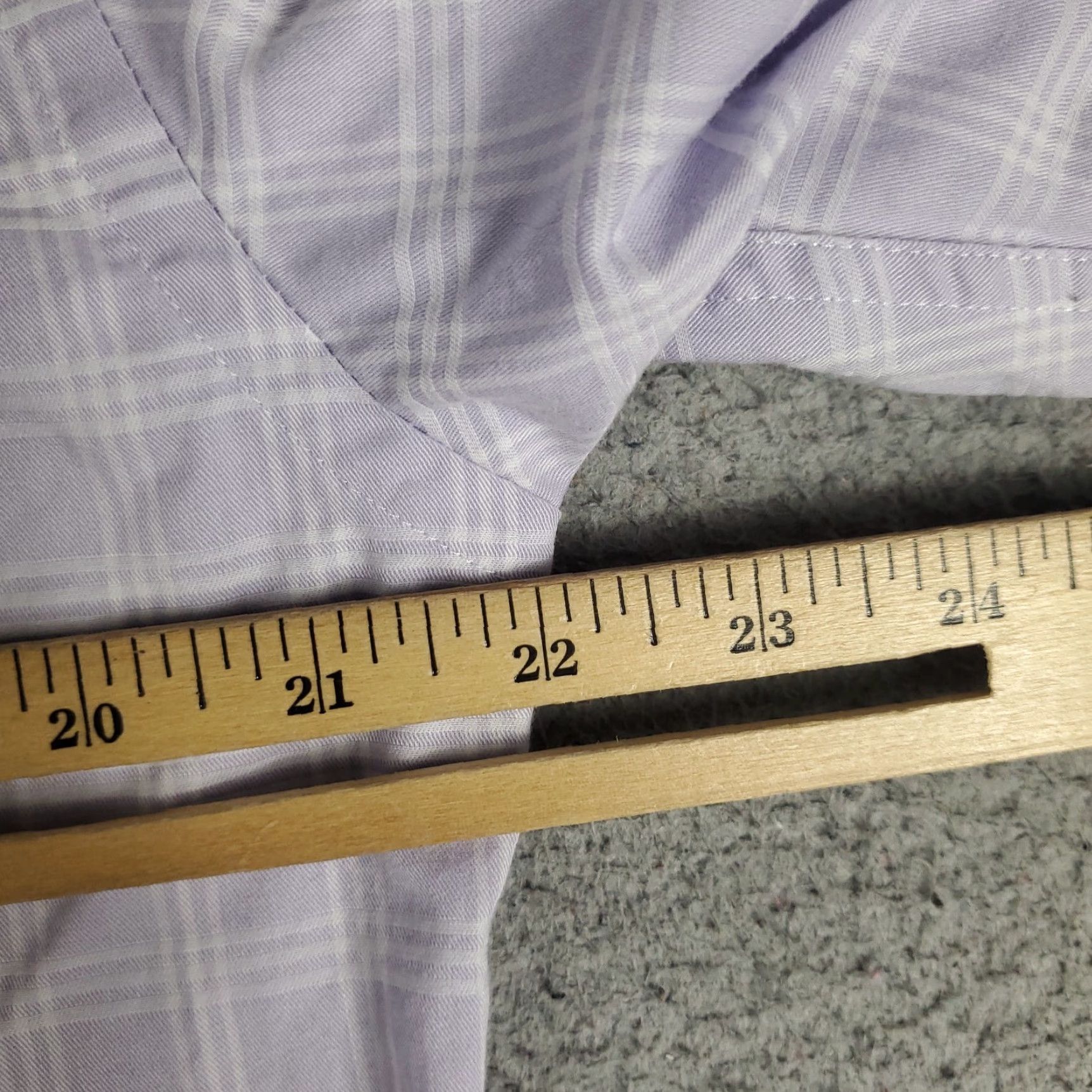 BUGATCHI Bugatchi Uomo Shirt Mens Size 16 Purple Plaid Dress Button Up Long Sleeve Size 42R - 5 Thumbnail
