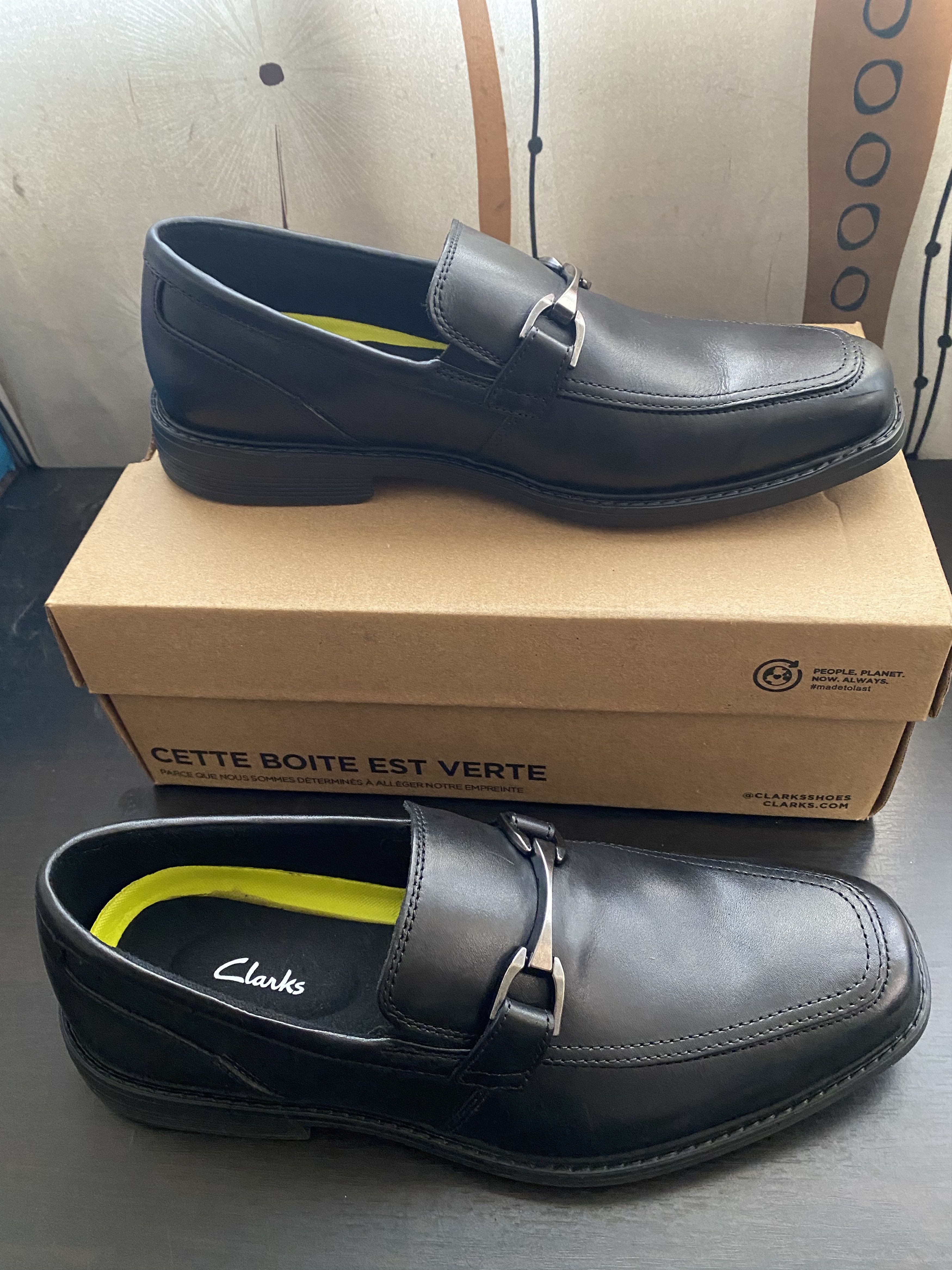 Clarks Clarks Men LaureateStepll Black Leather Loafers Formal Size US 9 / EU 42 - 5 Thumbnail