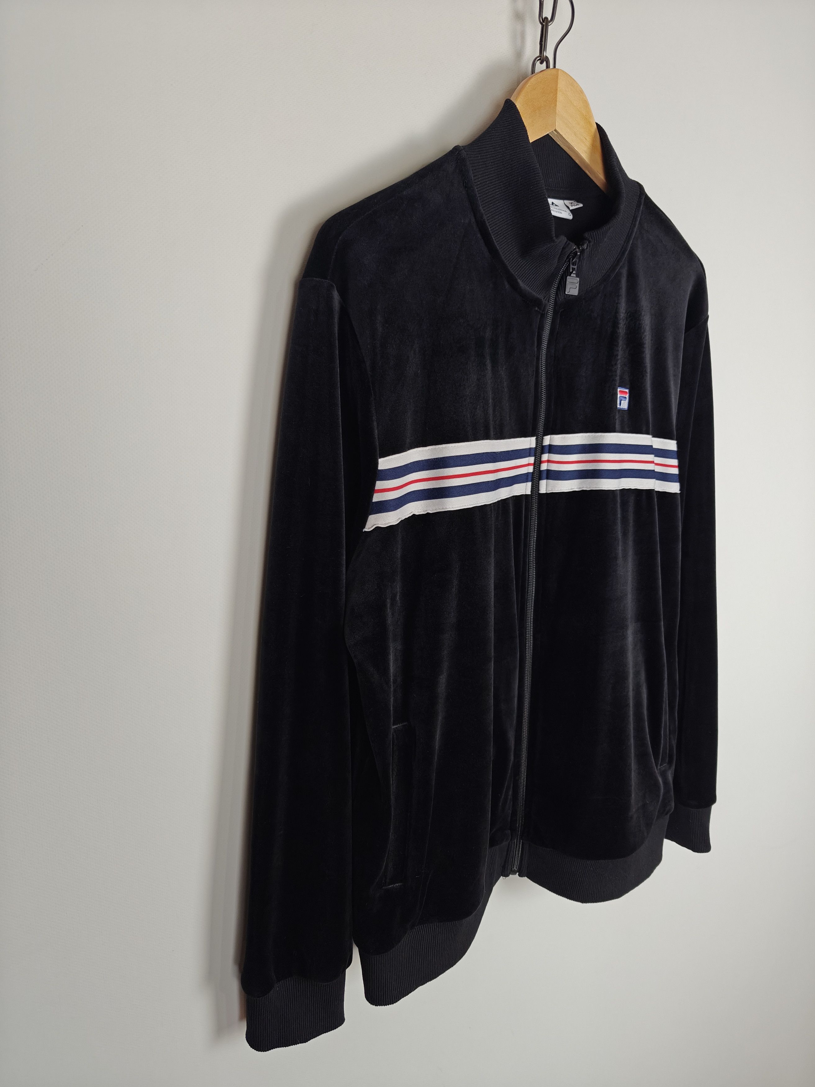 Fila Fila Velour Track Top Jacket Casual Black size M Size US M / EU 48-50 / 2 - 5 Thumbnail