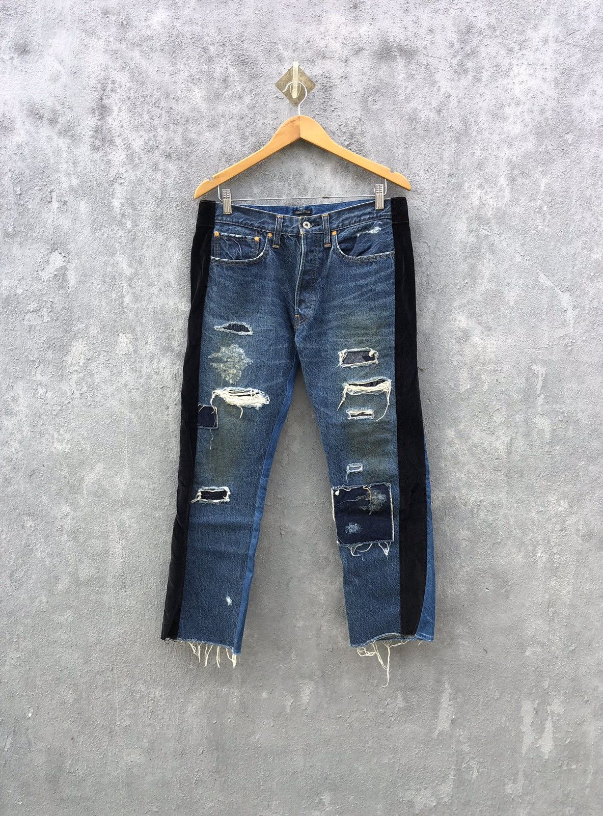 Japanese Brand Sunny Sports Distressed Jeans Size US 33 - 1 Thumbnail