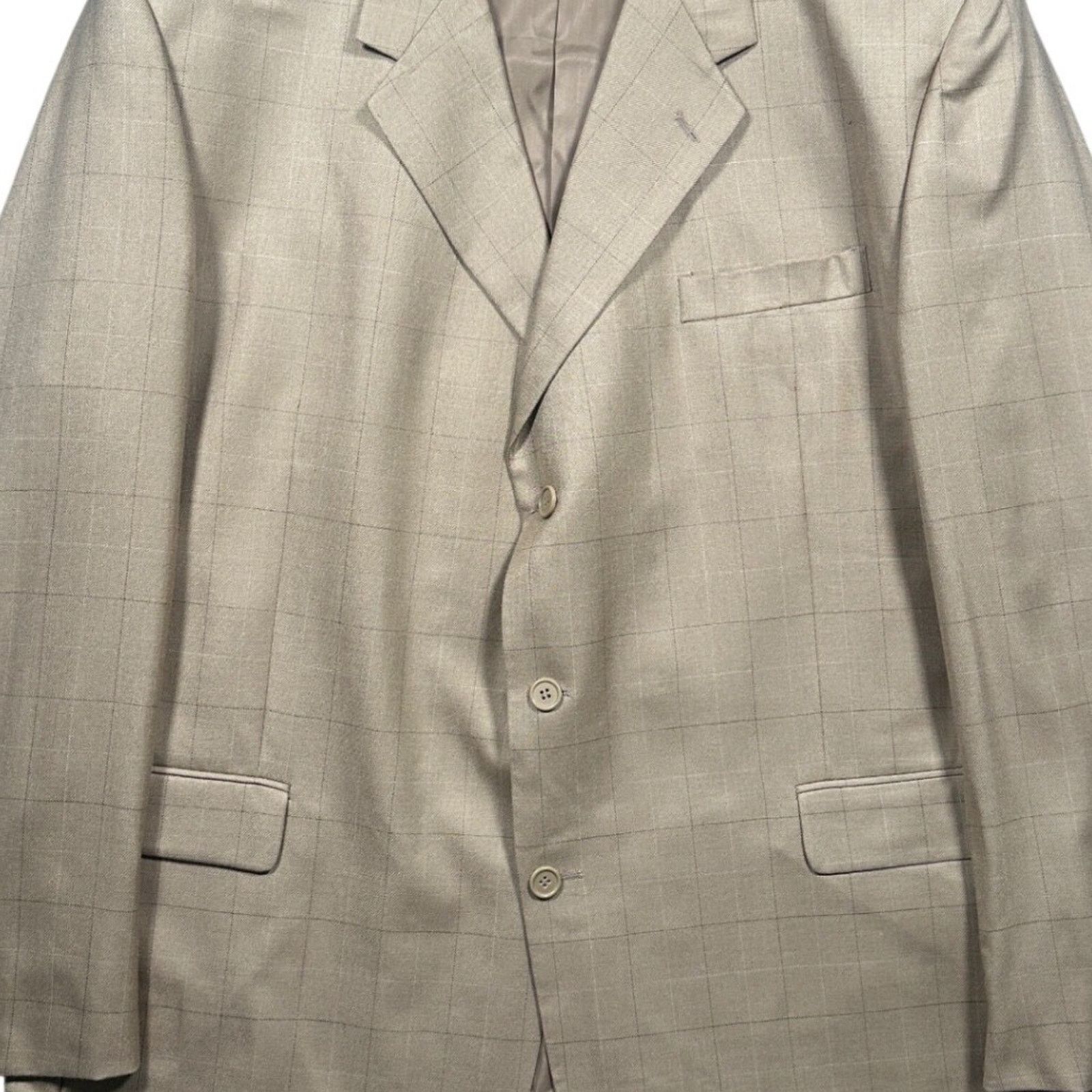 Other Adolfo Blazer Mens 48L Tan Silk Wool 3-Button Sport Coat Size 48L - 5 Thumbnail