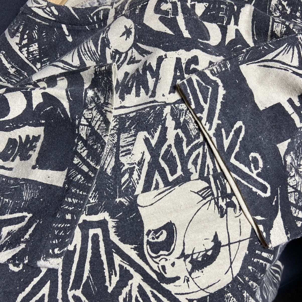 Band Tees Vintage 80s Chaos U.K. All Overprint Hardcore Punk Band Tee Size US XL / EU 56 / 4 - 3 Thumbnail