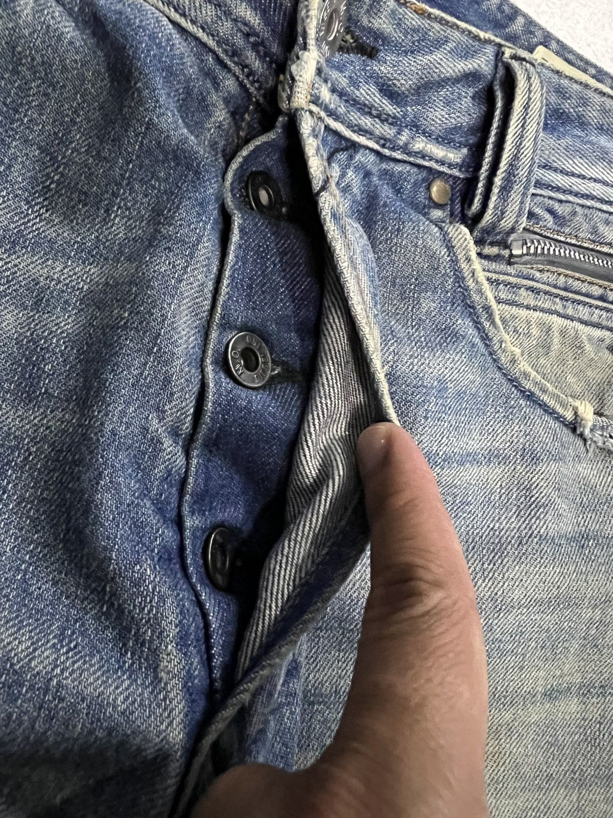 Diesel × If Six Was Nine × Japanese Brand 💥Insane 90s Diesel Industry Paddom Distressed Mud Wash Jean Size US 32 / EU 48 - 11 Thumbnail