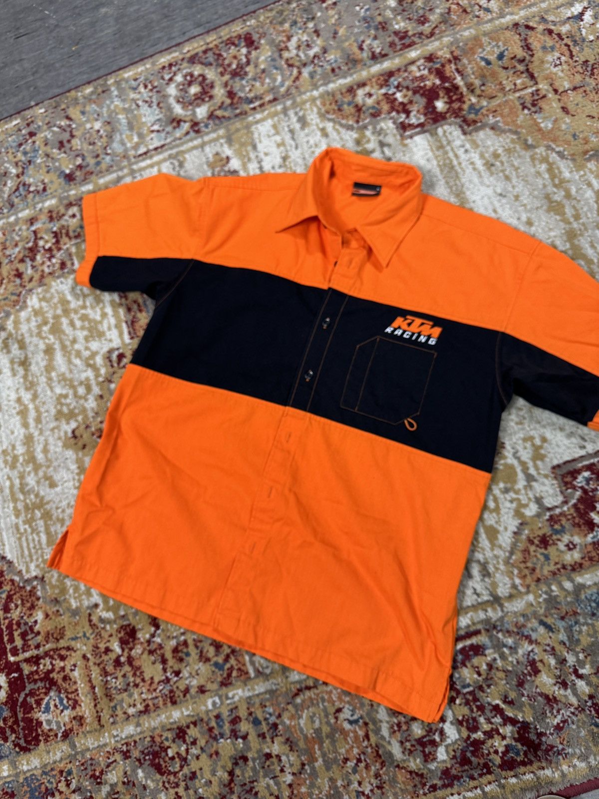 Vintage KTM Racing Shirt Racing Orange Y2K Vintage Boxy Nascar Size US L / EU 52-54 / 3 - 3 Thumbnail