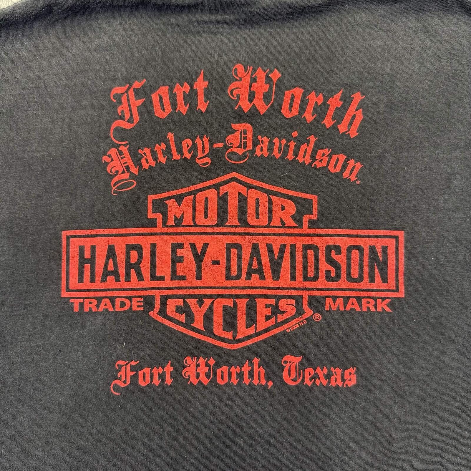 Harley Davidson Harley Davidson Fort Worth Texas Motorcycle Pin-Up T-Shirt Size US L / EU 52-54 / 3 - 4 Thumbnail