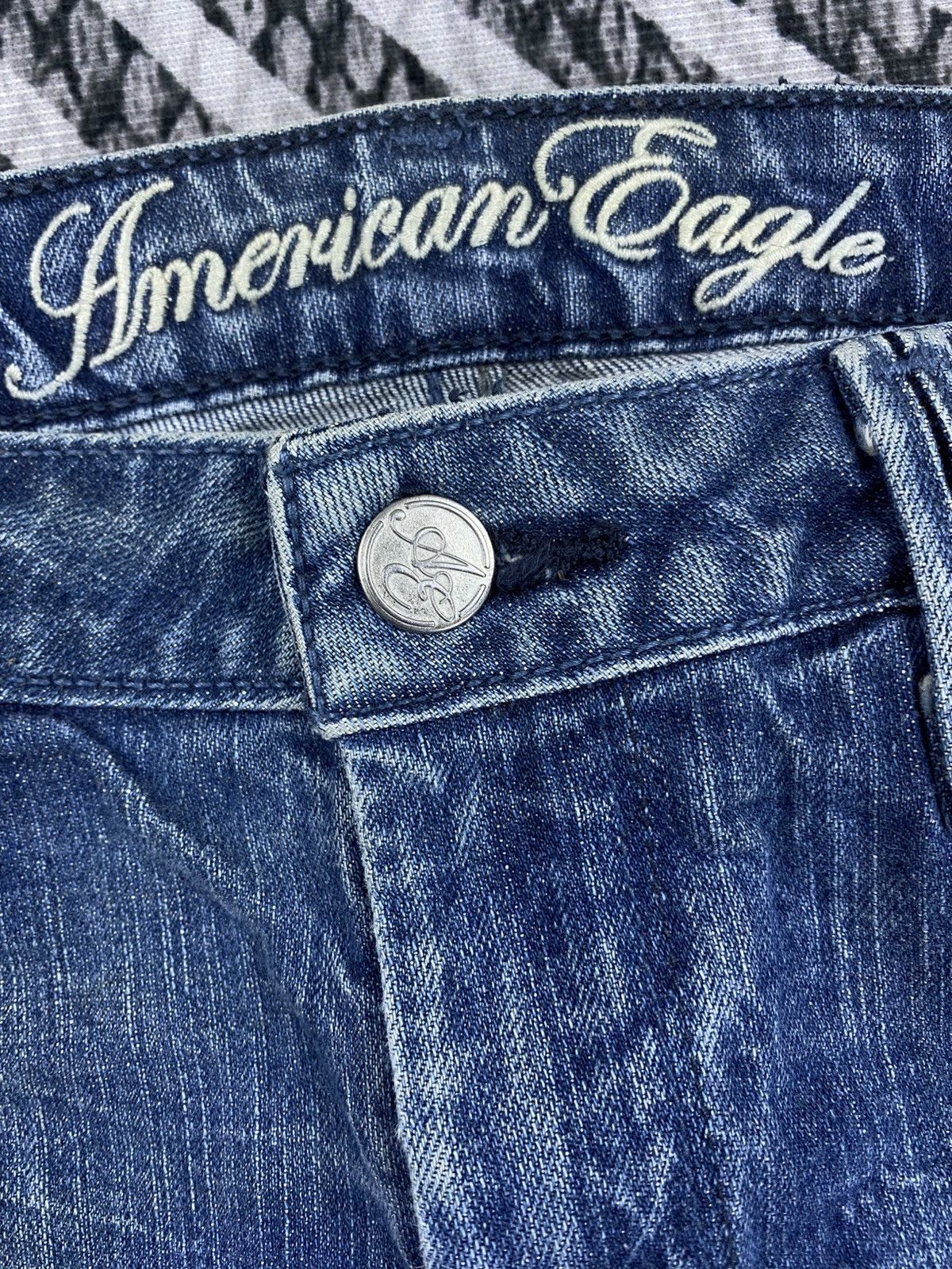 American Eagle Outfitters Vtg American Eagle Denim Blue Bootcut Jeans Size 33" - 13 Thumbnail