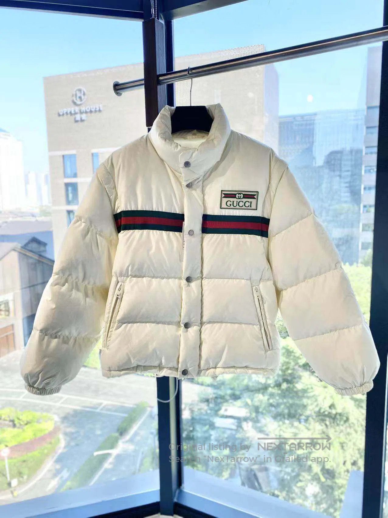 Gucci Guicci Red and green stripe logo down jacket| Size XS / US 0-2 / IT 36-38 - 2 Thumbnail