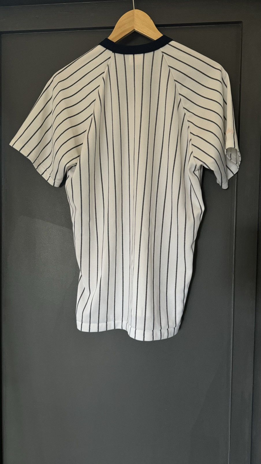MLB × New York Yankees × Vintage 1980’s Rawlings vintage New York Yankees MLB striped jersey Size US L / EU 52-54 / 3 - 4 Thumbnail