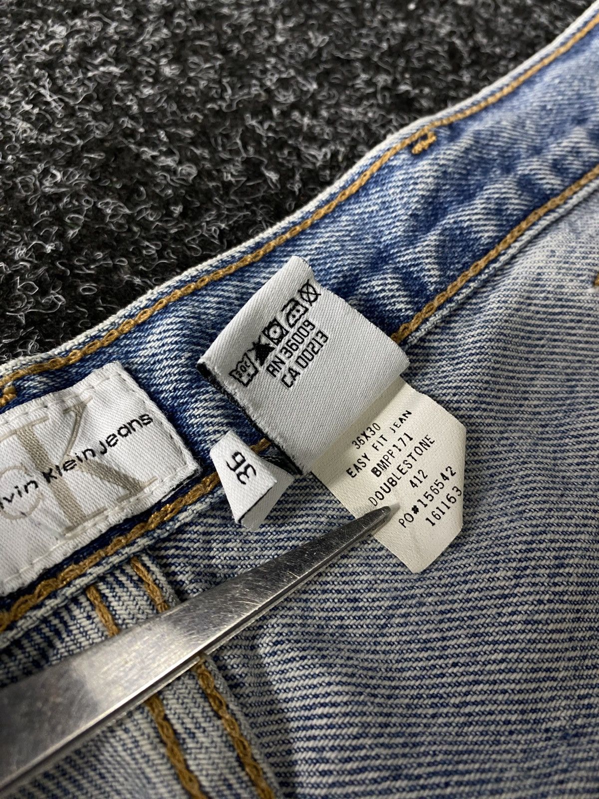 Calvin Klein × Vintage Crazy Vintage Y2K 00s Baggy Calvin Klein Skater Denim Jeans Size US 36 / EU 52 - 8 Thumbnail