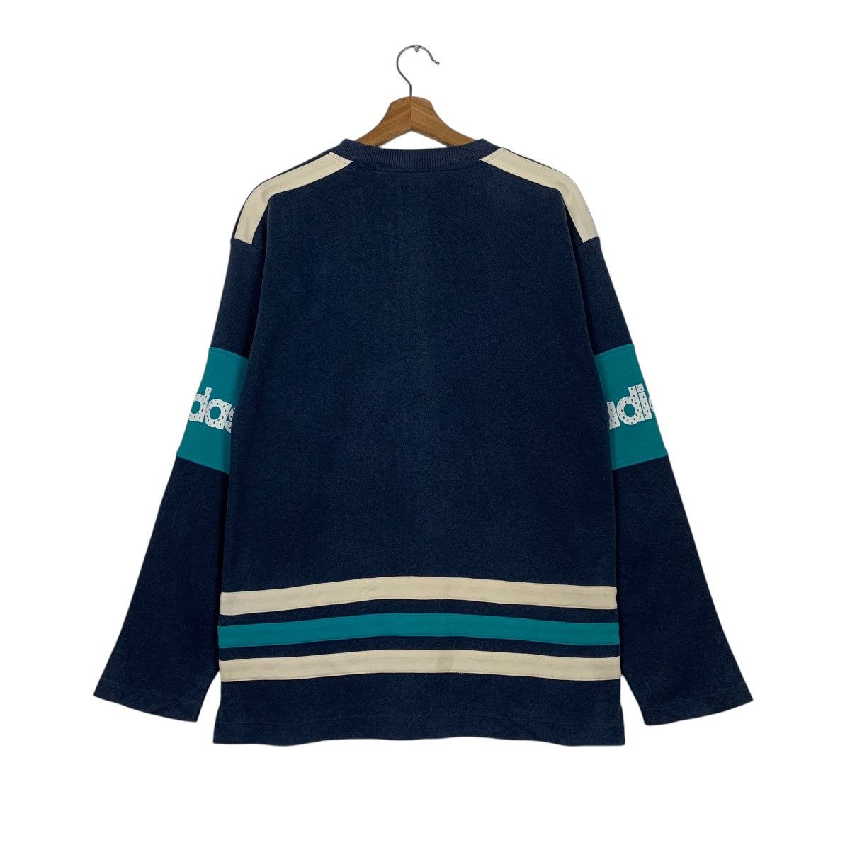 Adidas Adidas Three Stripes V-neck Sweater Size US S / EU 44-46 / 1 - 7 Thumbnail