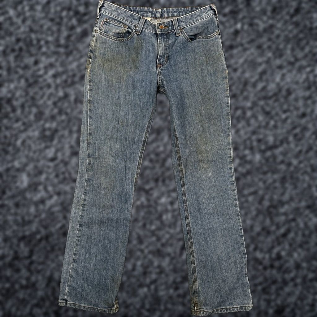 Carhartt Carhartt Jeans Womens 8x30 Blue Denim Traditional Straight Workwear Distressed Size 30" / US 8 / IT 44 - 1 Thumbnail