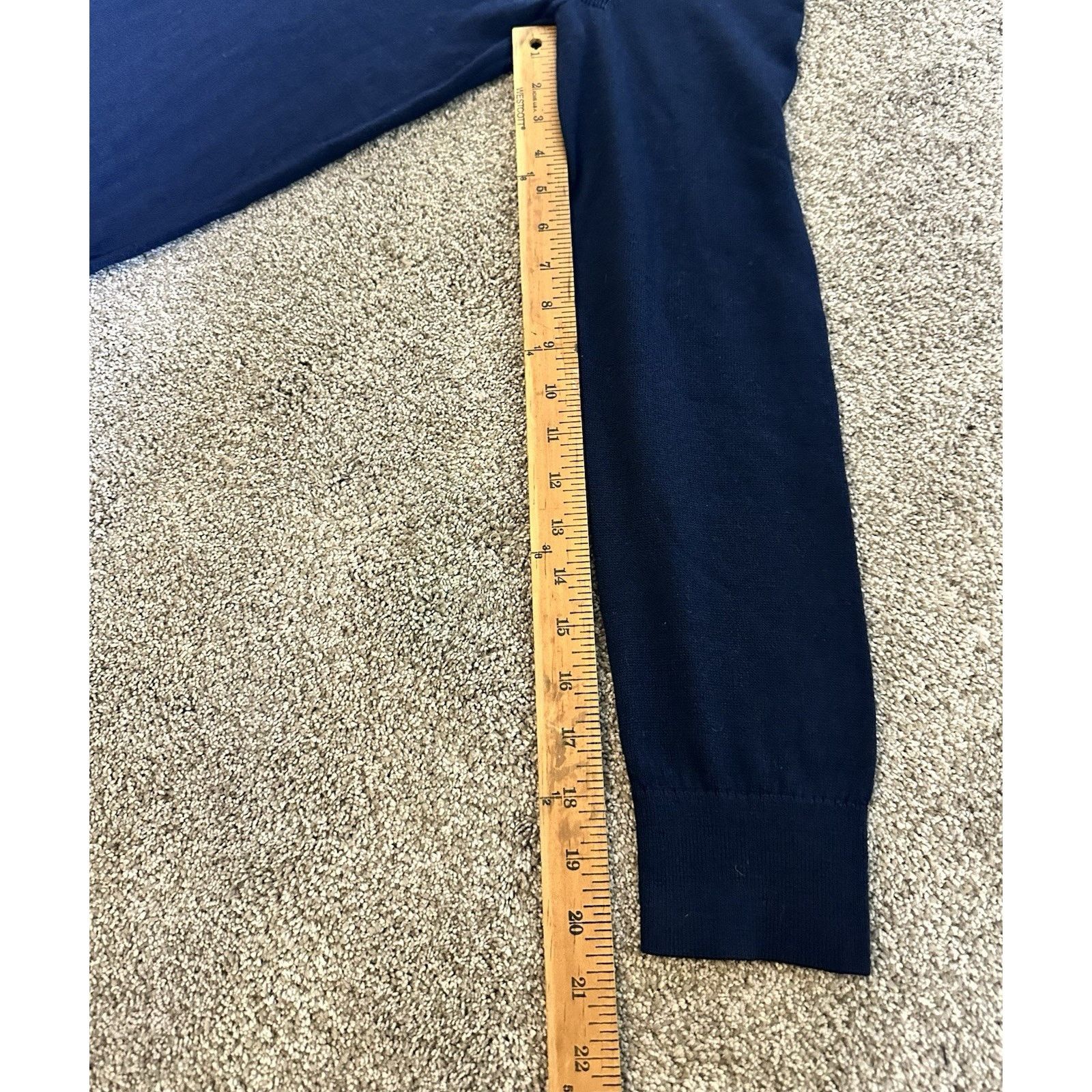 Express Express Sweater Mens L Large Blue Long Sleeve Merino Wool Size US L / EU 52-54 / 3 - 6 Thumbnail