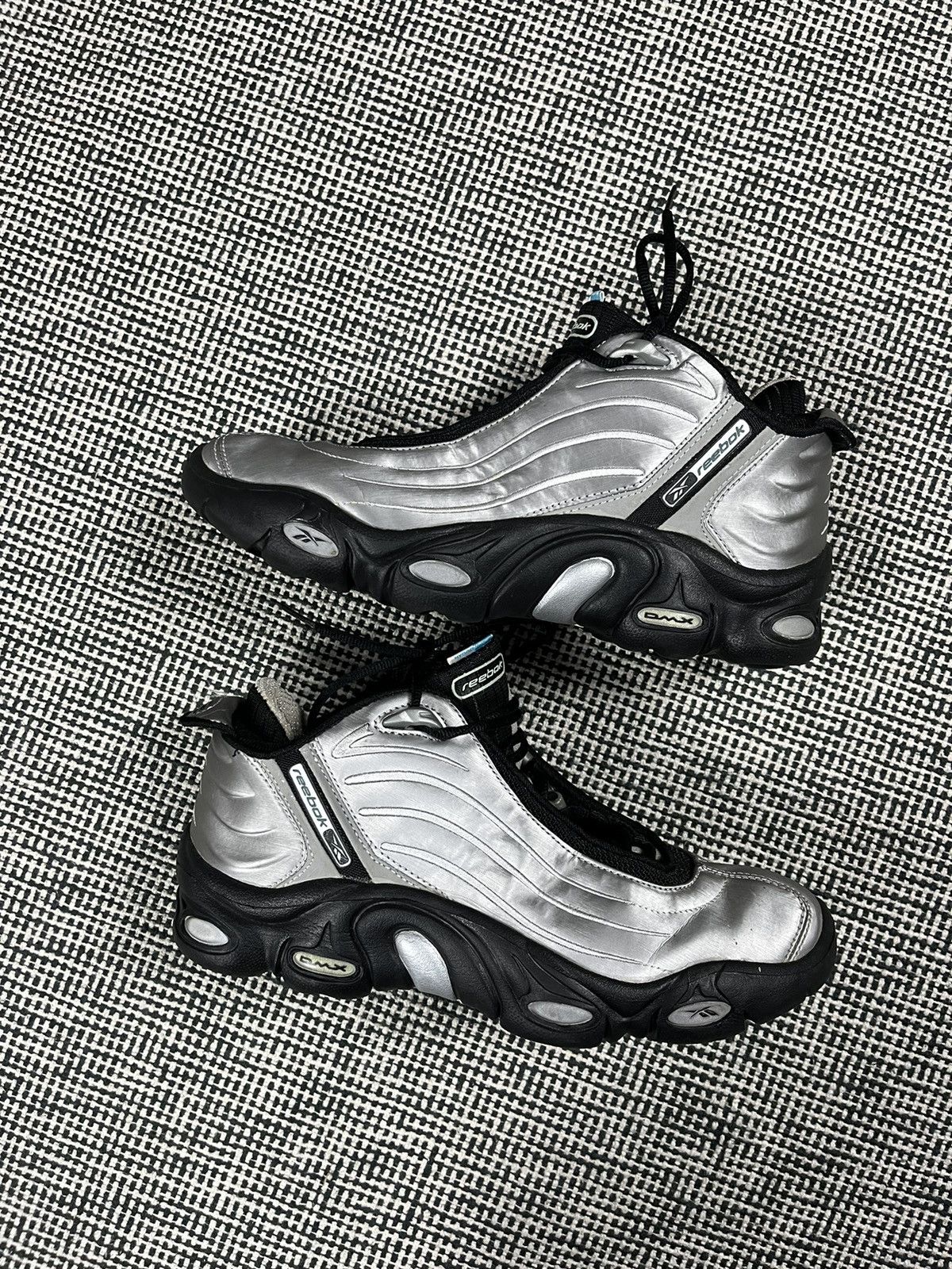 Reebok rare vintage Reebok DMX silver sneakers hi tops y2k Size US 8 / IT 38 - 3 Thumbnail