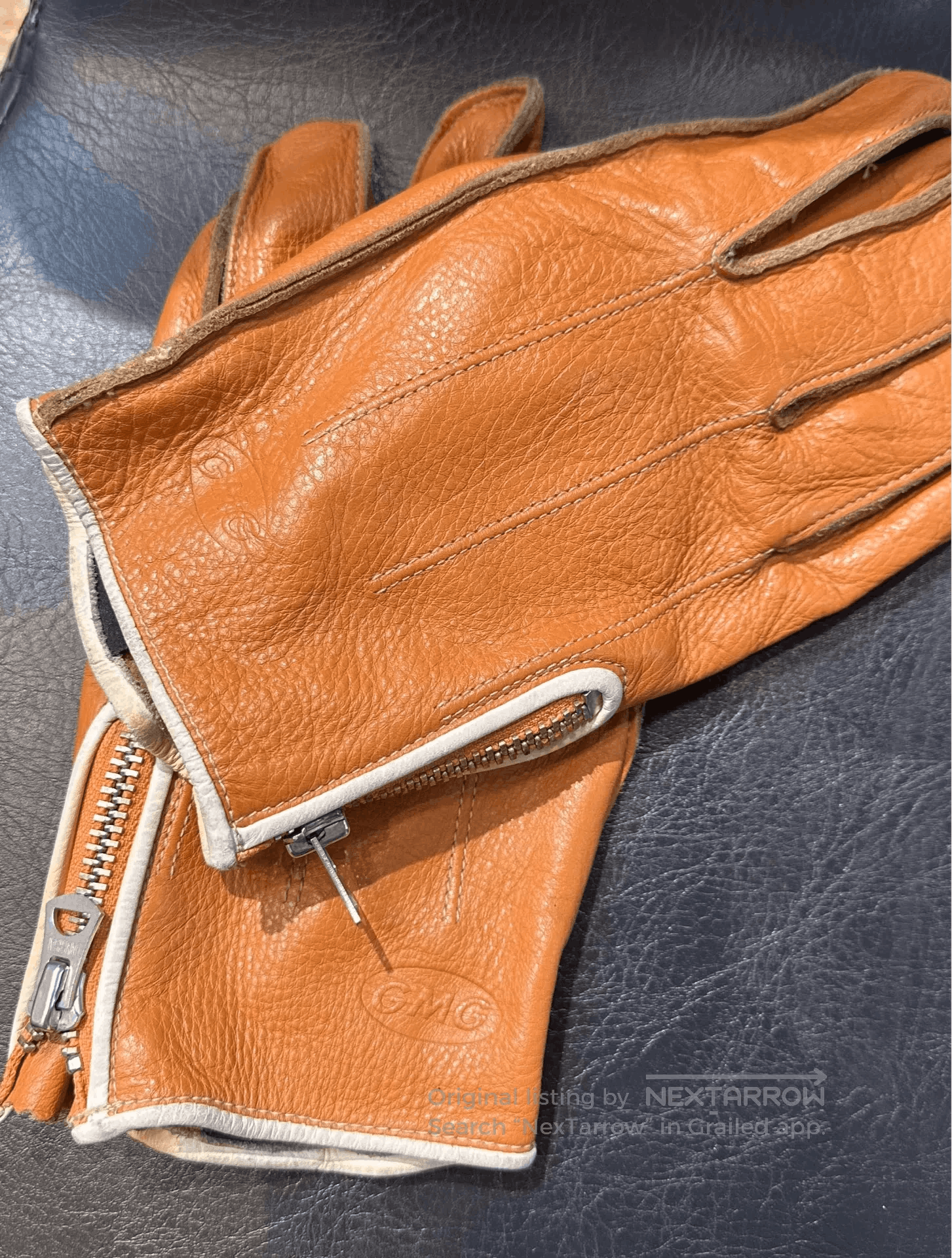 Japanese Brand Japanese GMG Leather Motorcycle Gloves Large. Size ONE SIZE - 2 Thumbnail