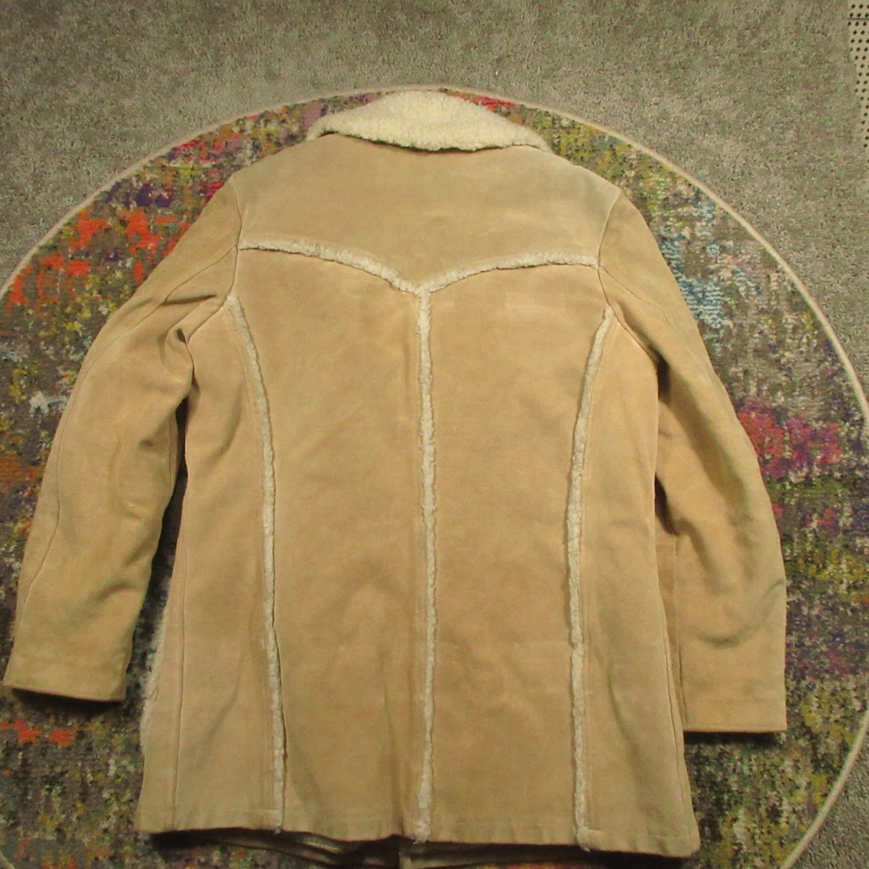 Stetson VINTAGE Stetson Coat Mens 44 Leather Buttons Embroidered Pockets Suede Lined Brown Western Coast Mid-Length Regular Winter EUC Size US S / EU 44-46 / 1 - 2 Thumbnail