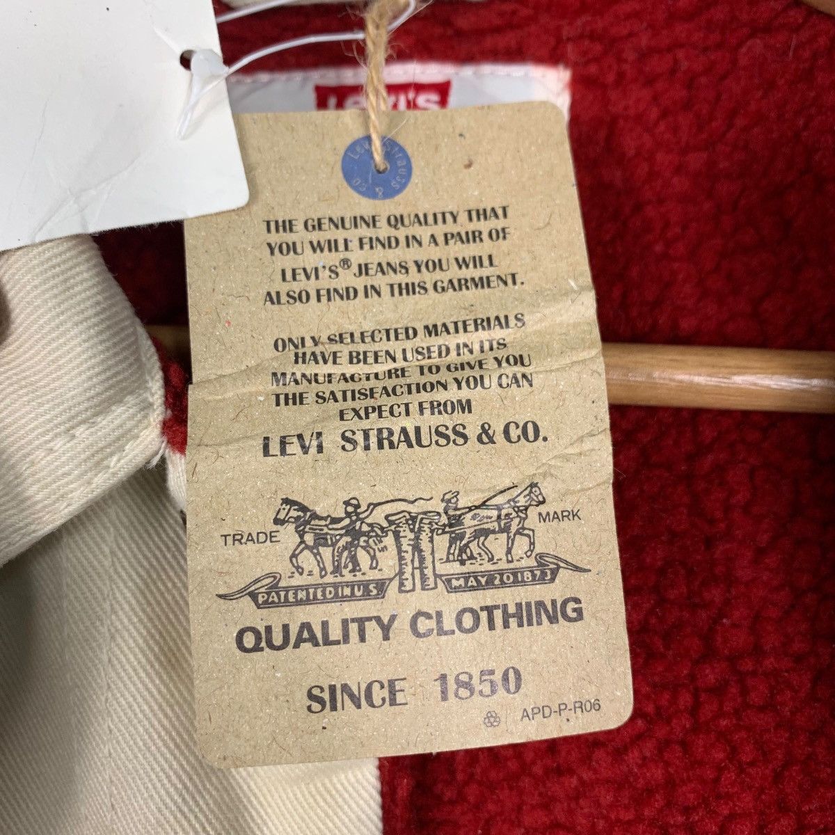 Levi's LEVIS Red Fleece Lined Beige Denim Jacket #1931-C84 Size M / US 6-8 / IT 42-44 - 18 Thumbnail