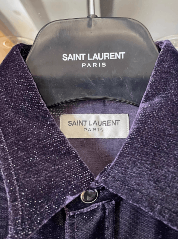 Saint Laurent Paris SLP shirt with cat's-eye buttons and glitter Size US M / EU 48-50 / 2 - 3 Thumbnail