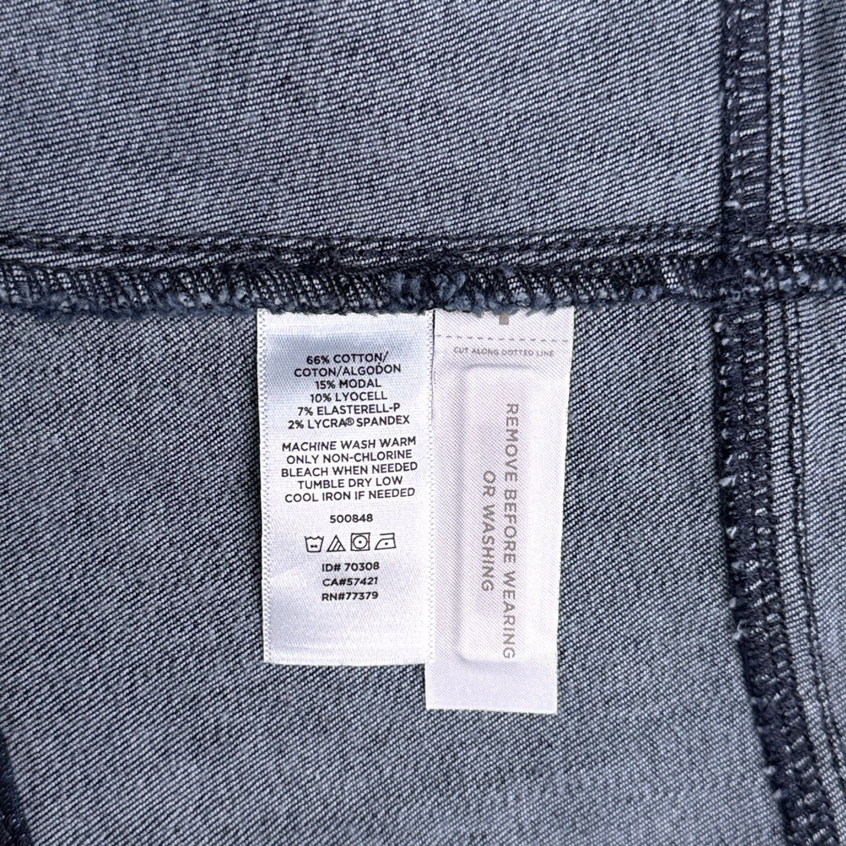 Ann Taylor Ann Taylor Denim Jacket Button Front Blue Medium Women Collarless Regular Short Sleeve Size M / US 6-8 / IT 42-44 - 7 Thumbnail